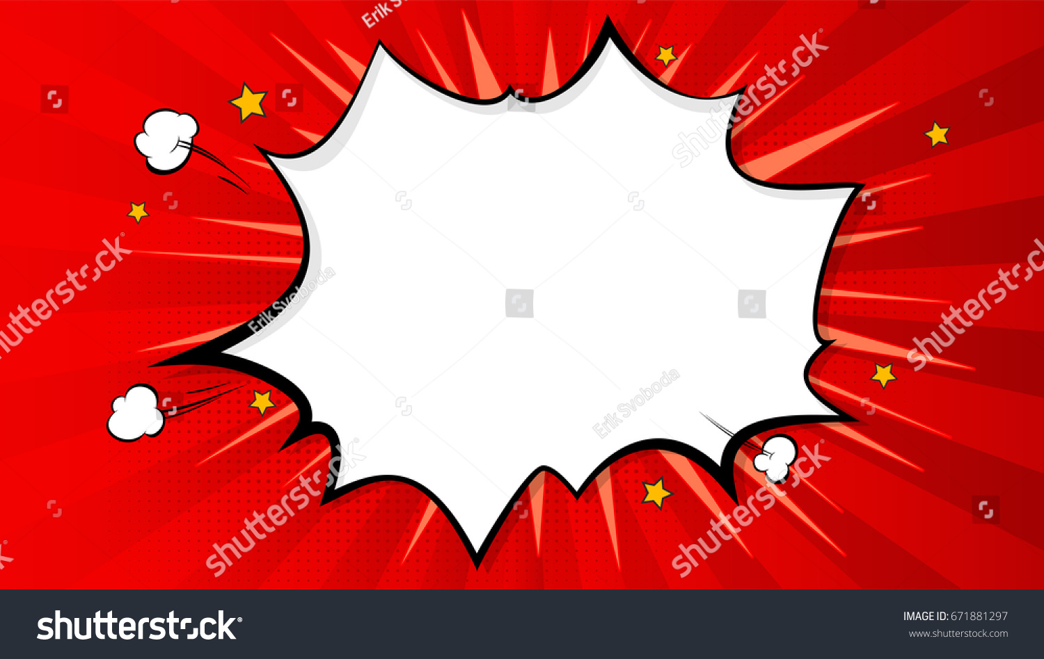 Pop Art Splash Background Explosion Comics Stock Vector (Royalty Free ...