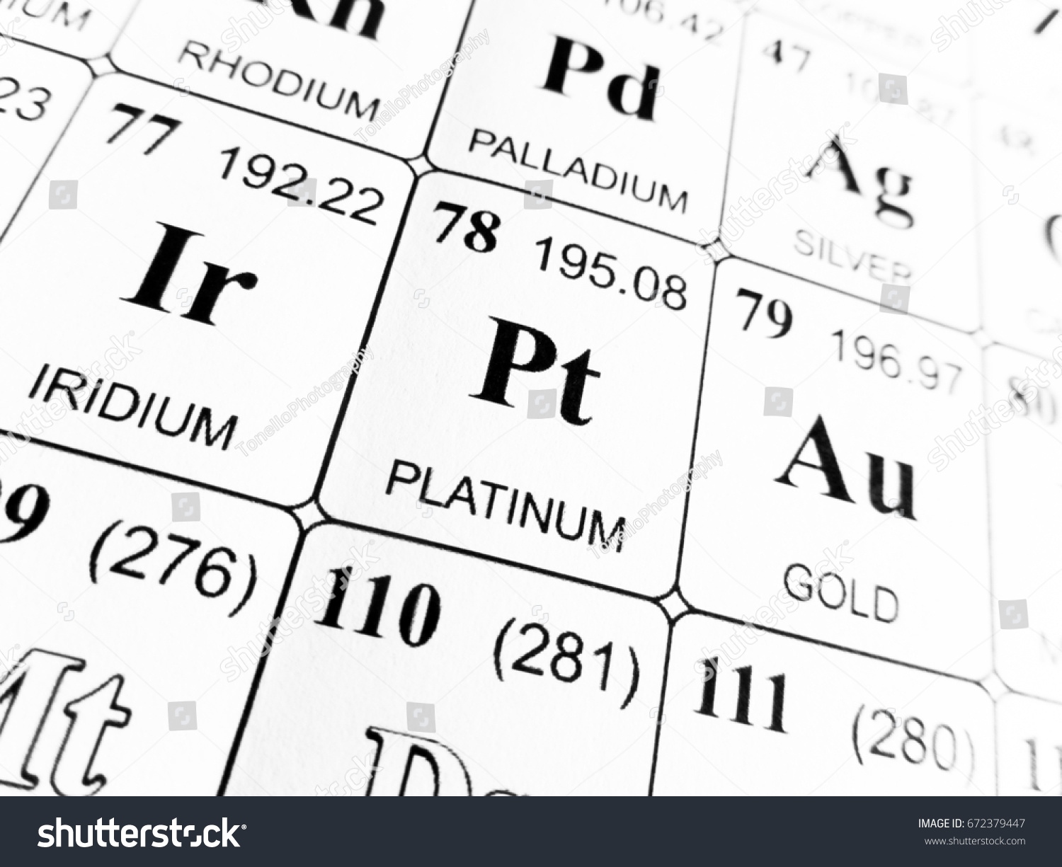 Platinum On Periodic Table Elements Stock Photo 672379447 | Shutterstock