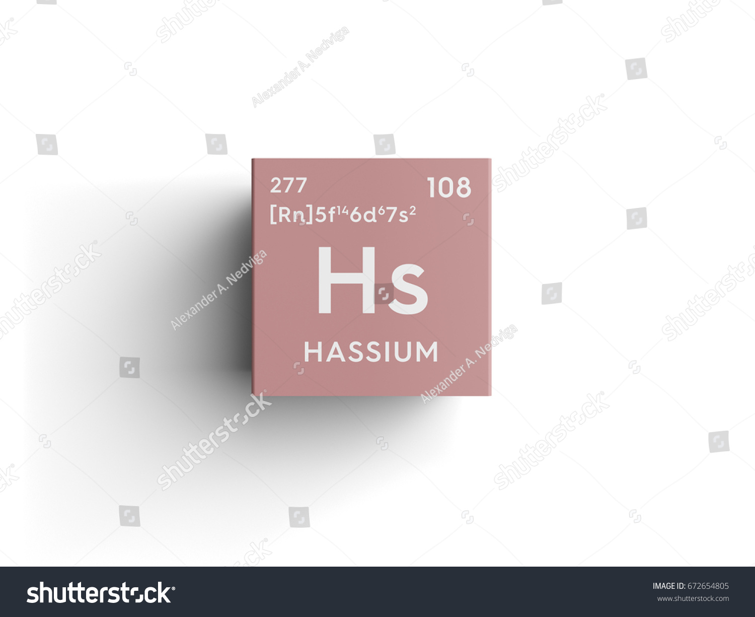 Hassium Transition Metals Chemical Element Mendeleevs Stock Illustration 672654805 Shutterstock