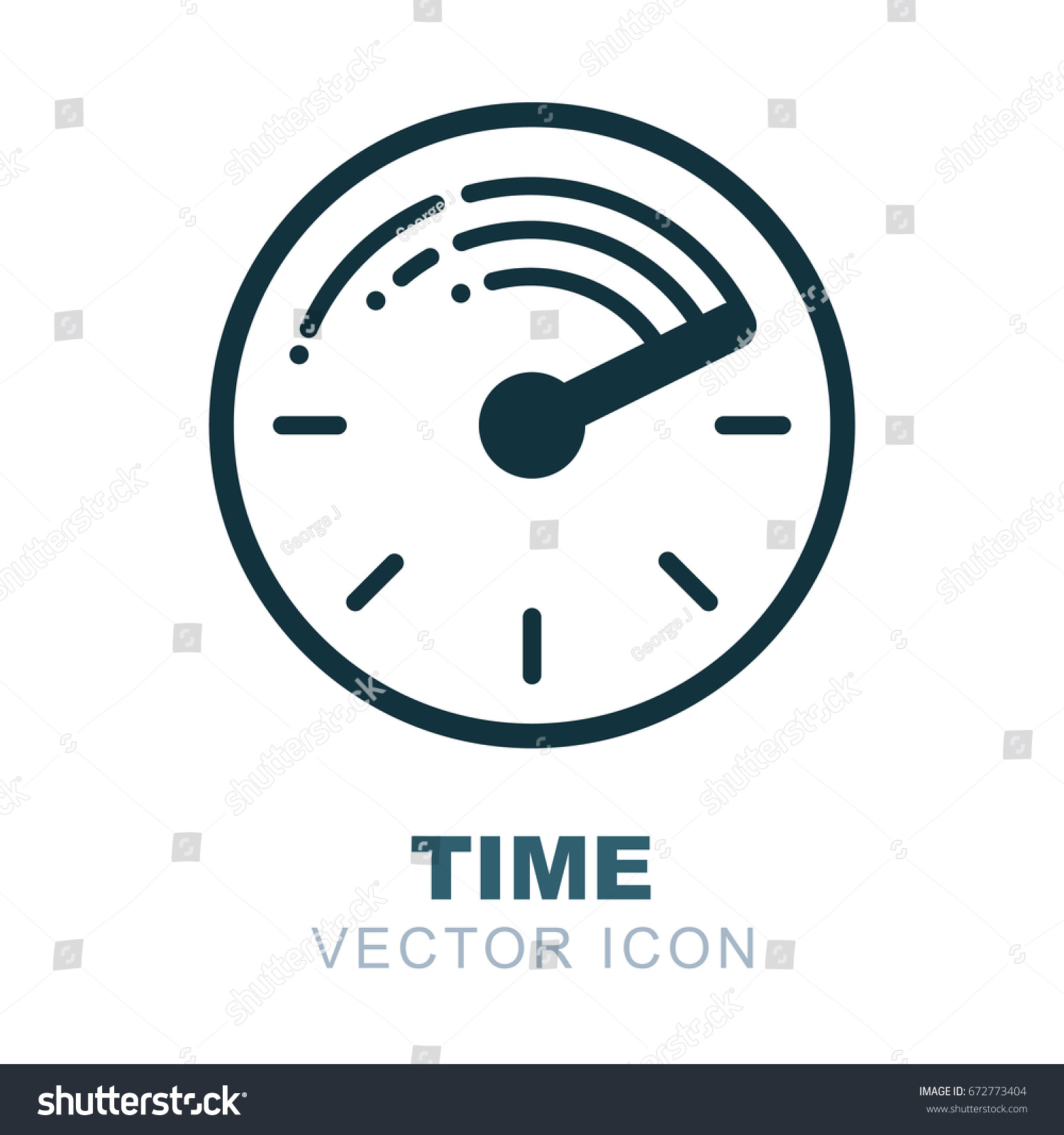 Clock Logo Watch Icon Time Flow Stock Vector (Royalty Free) 672773404 ...