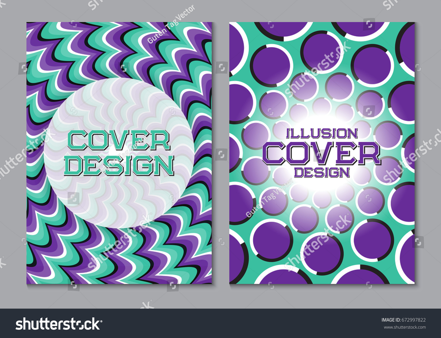 Blue Green Color Scheme Book Cover Stock Vector (Royalty Free