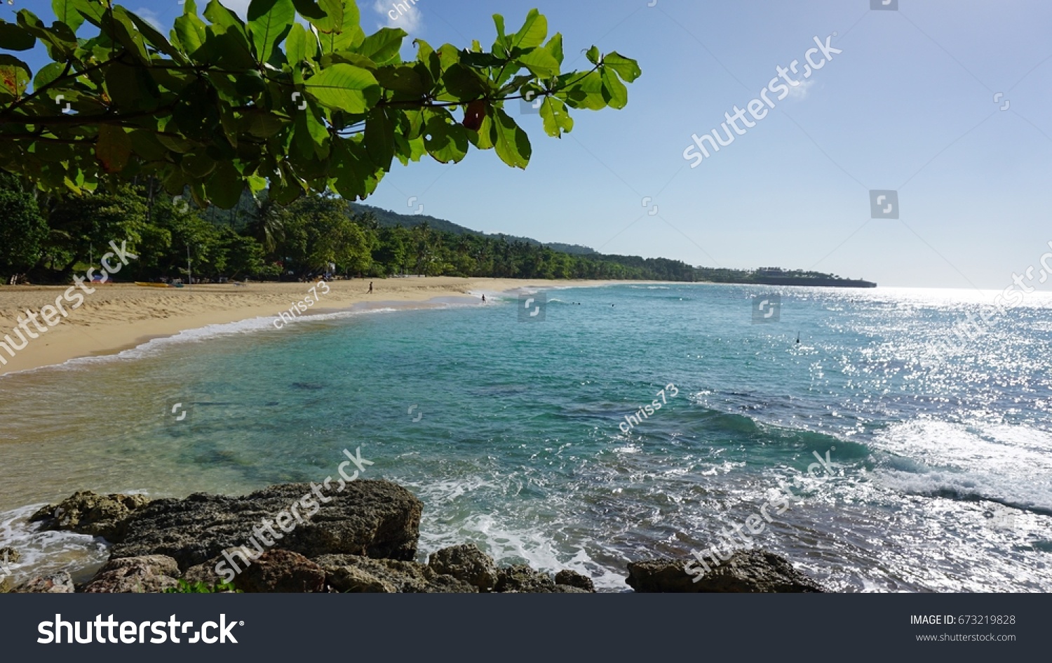 Caribbean Playa Grande Beach Ion Dominican Stock Photo 673219828 ...