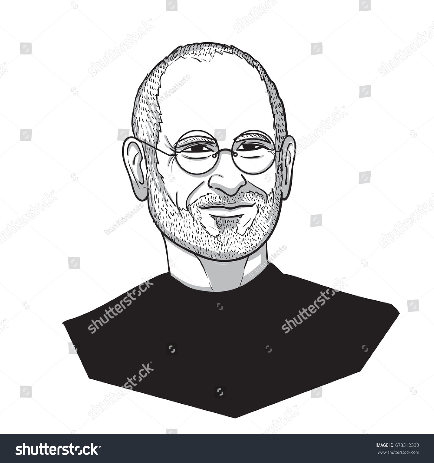 Steve Jobs Vector Illustration Stock Vector Royalty Free 673312330 Shutterstock 2832