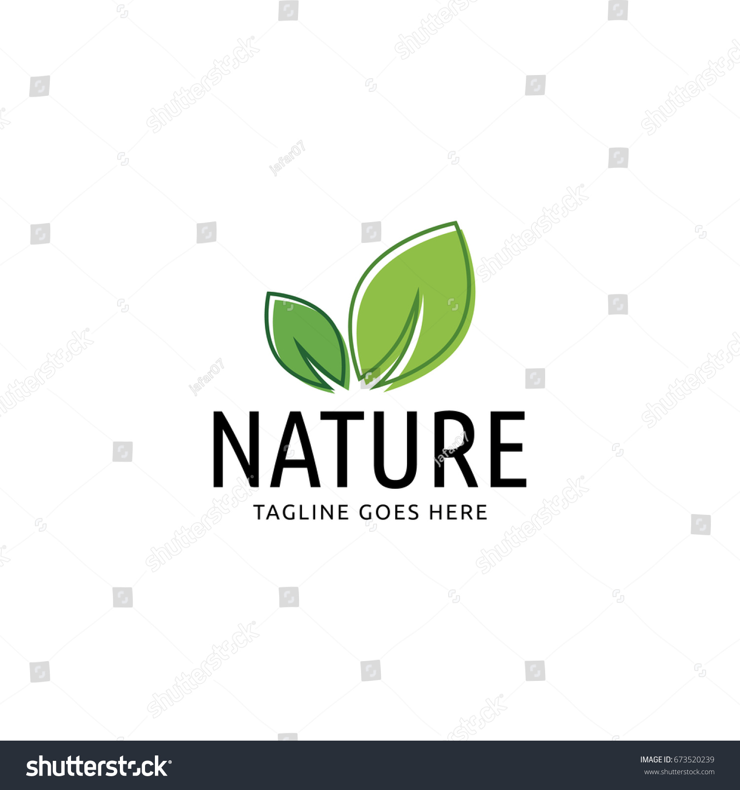 Nature Leaf Logo Icon Vector Template Stock Vector (Royalty Free ...