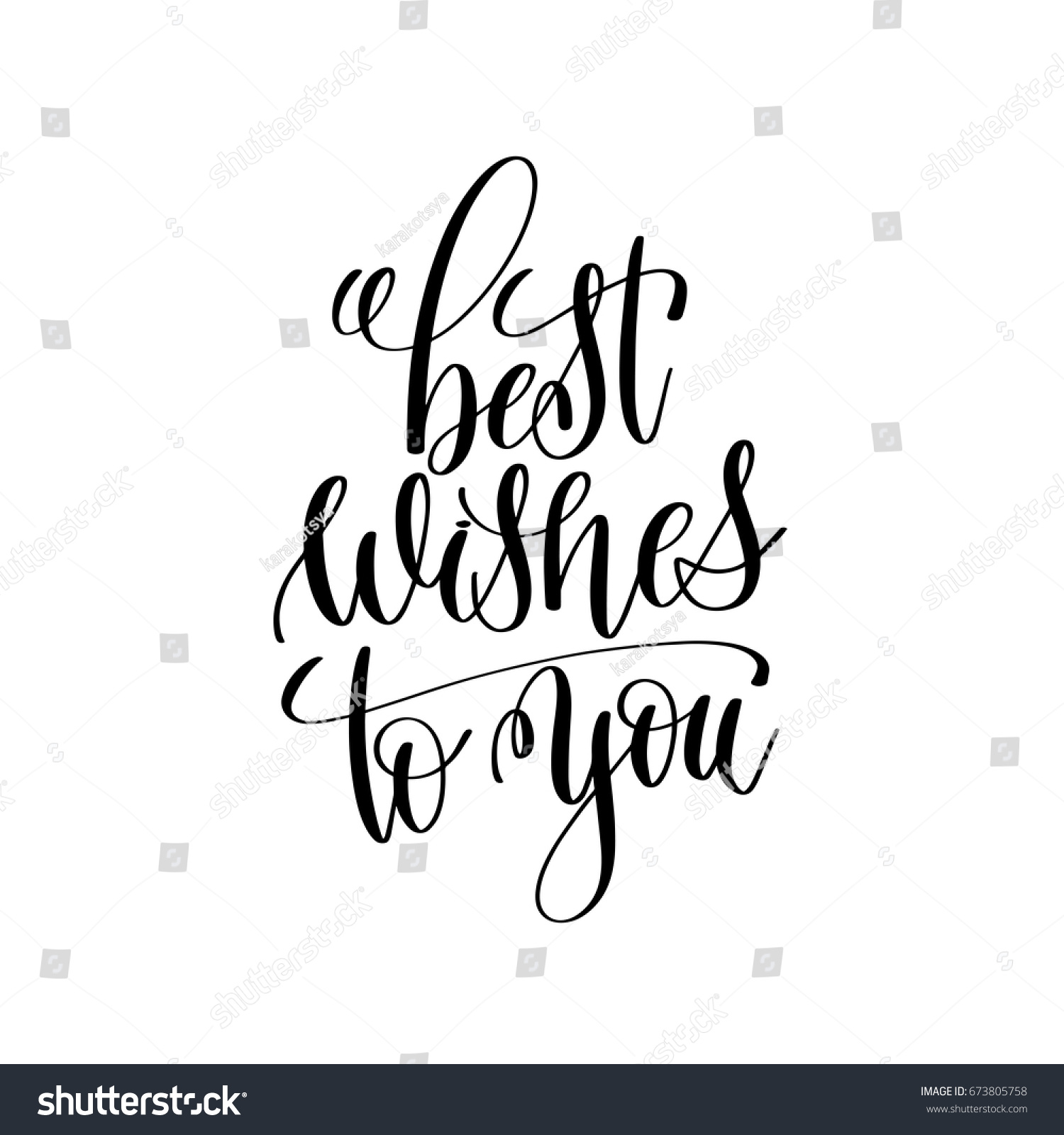 Best Wishes You Black White Modern Stock Vector (royalty Free 