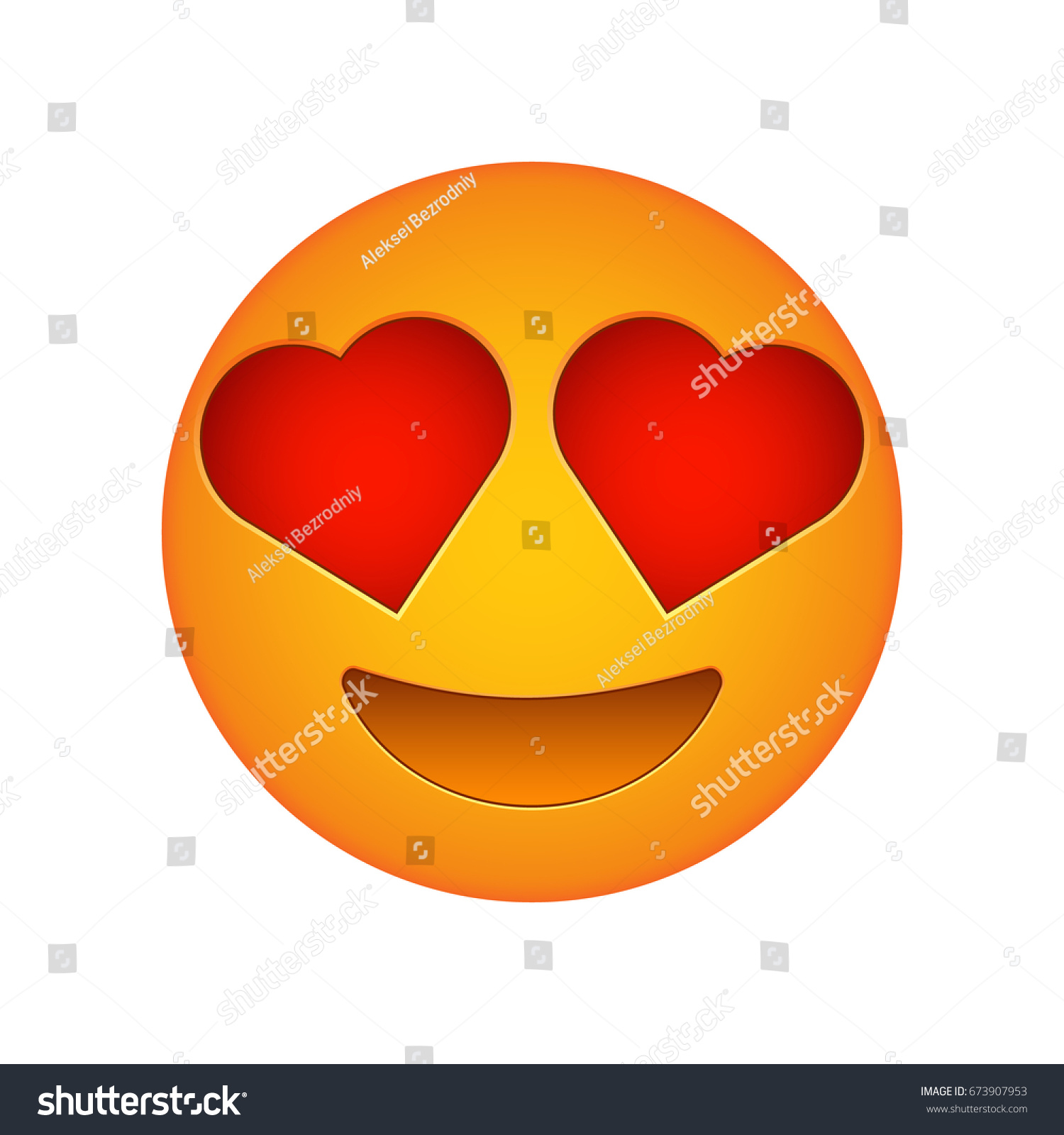 Love Emoji Face Love Emotion Icon Stock Vector (Royalty Free) 673907953 ...