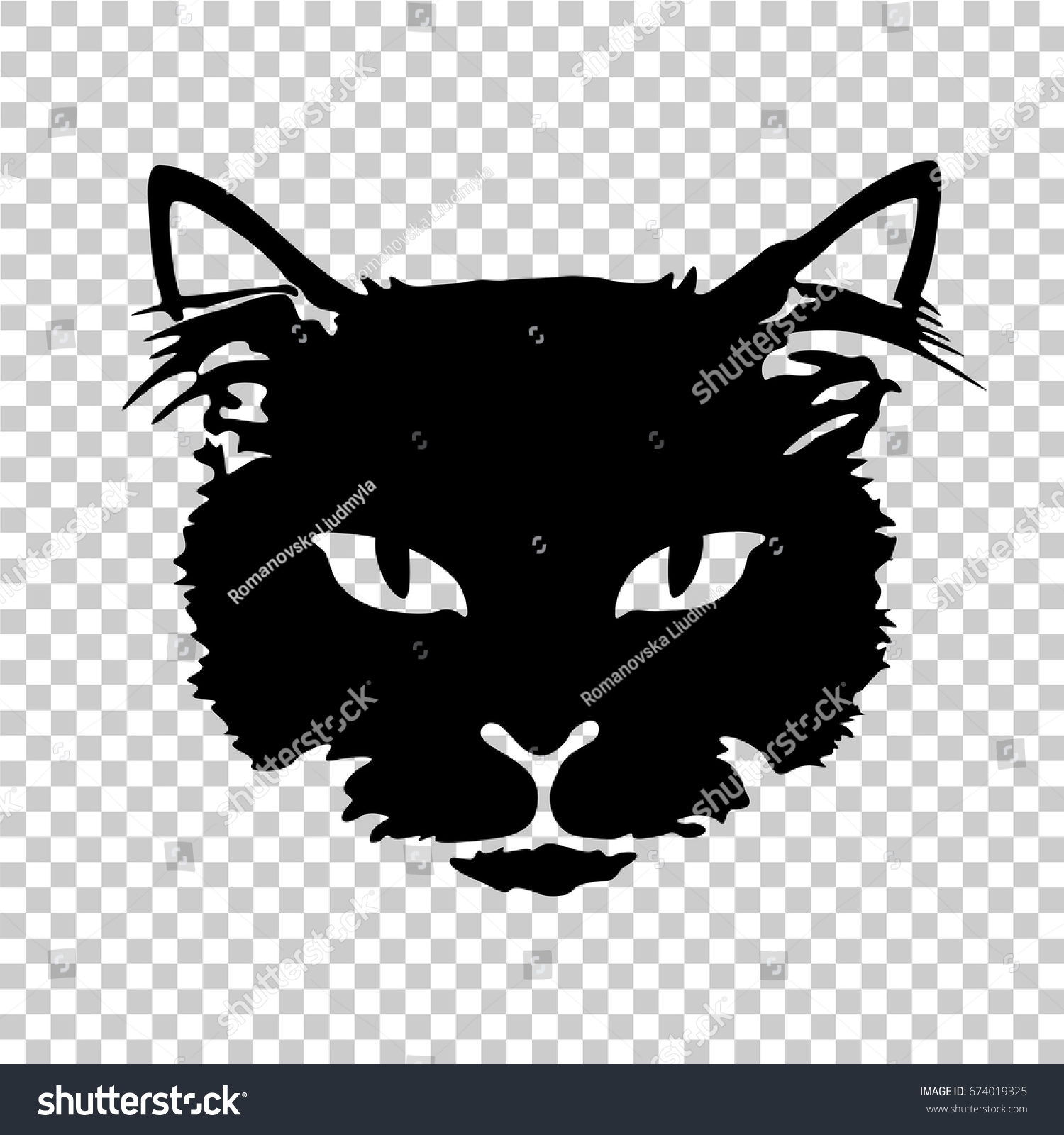 cat face transparent background