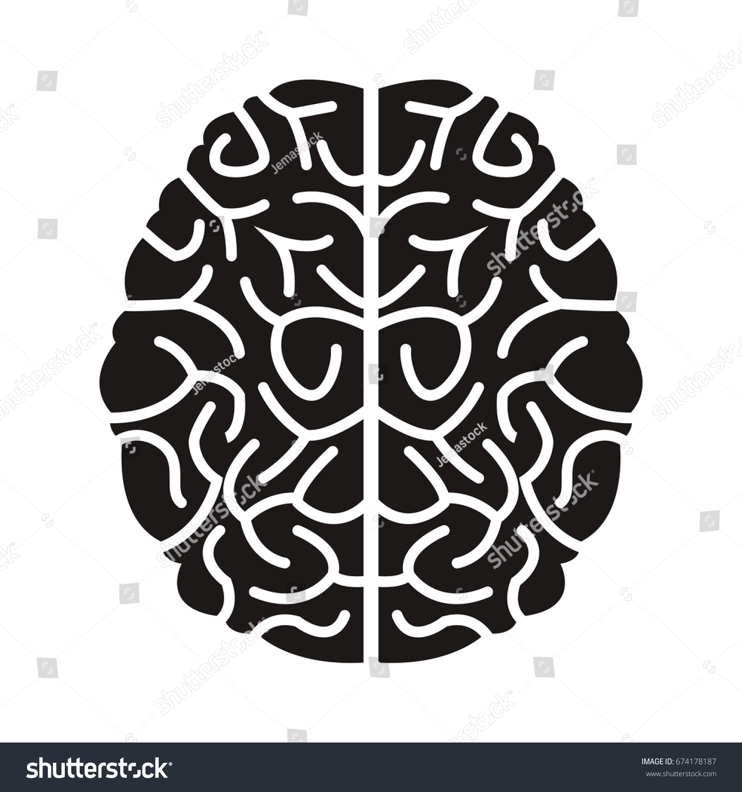 Human Brain Idea Creativity Thinking Memory Stock Vector (Royalty Free ...