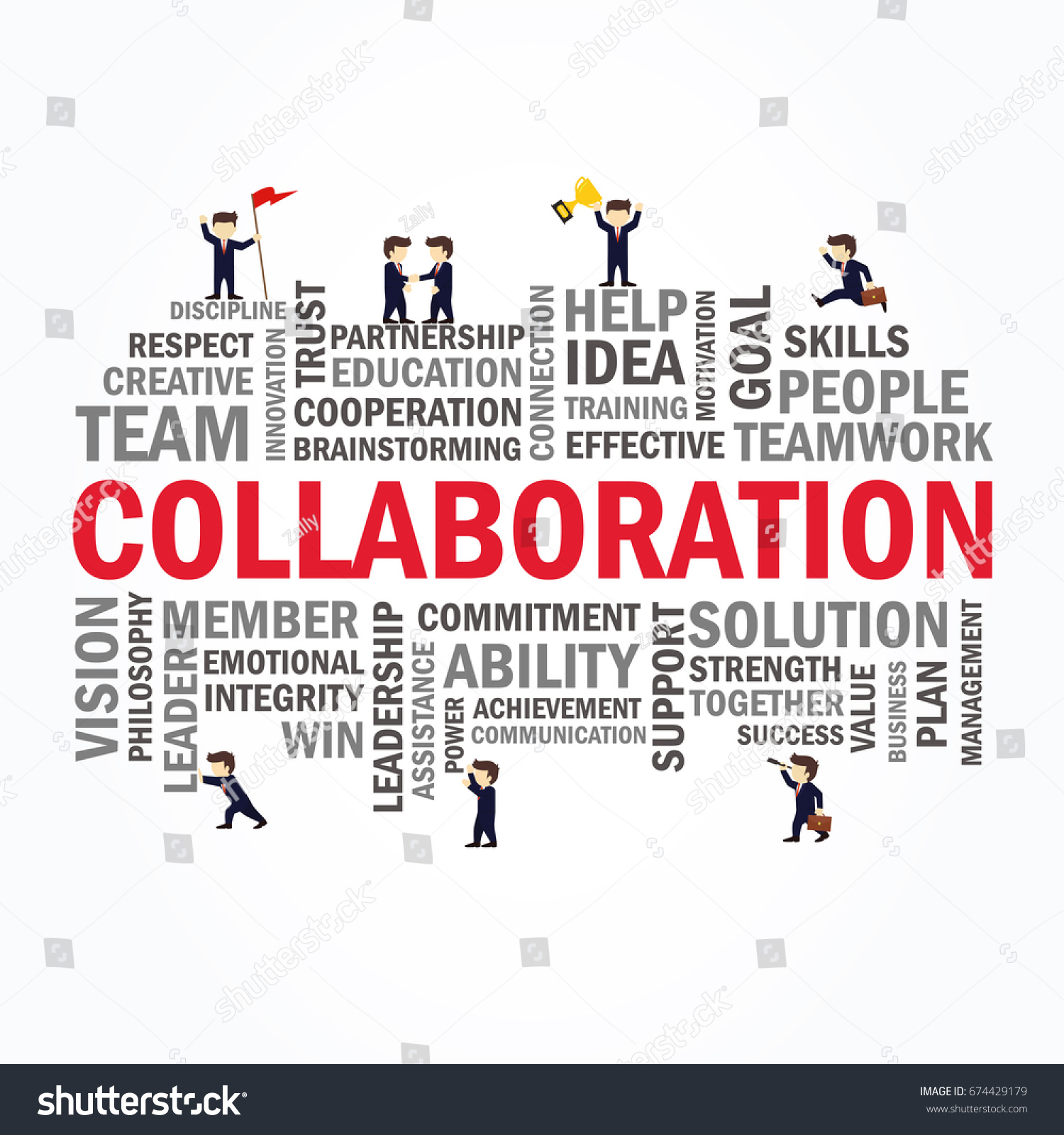 Word Cloud Collaboration Concept Vector Illustration Stock Vector ...