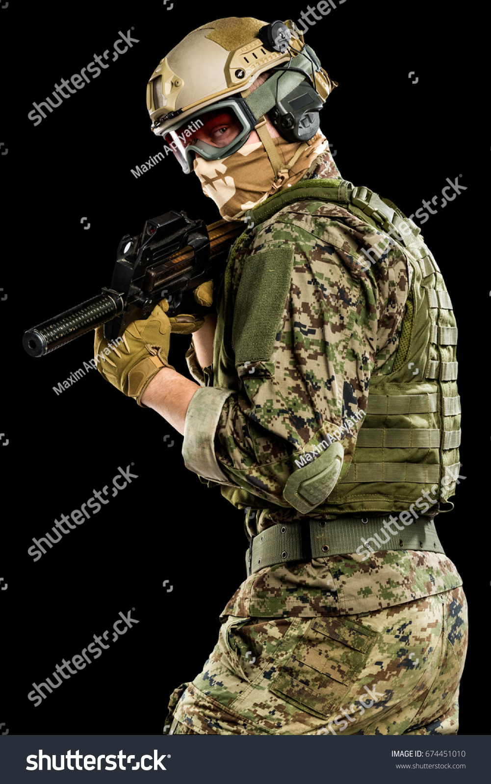 Male Uniform Tactical Units Police Submachine Stock Photo 674451010 ...