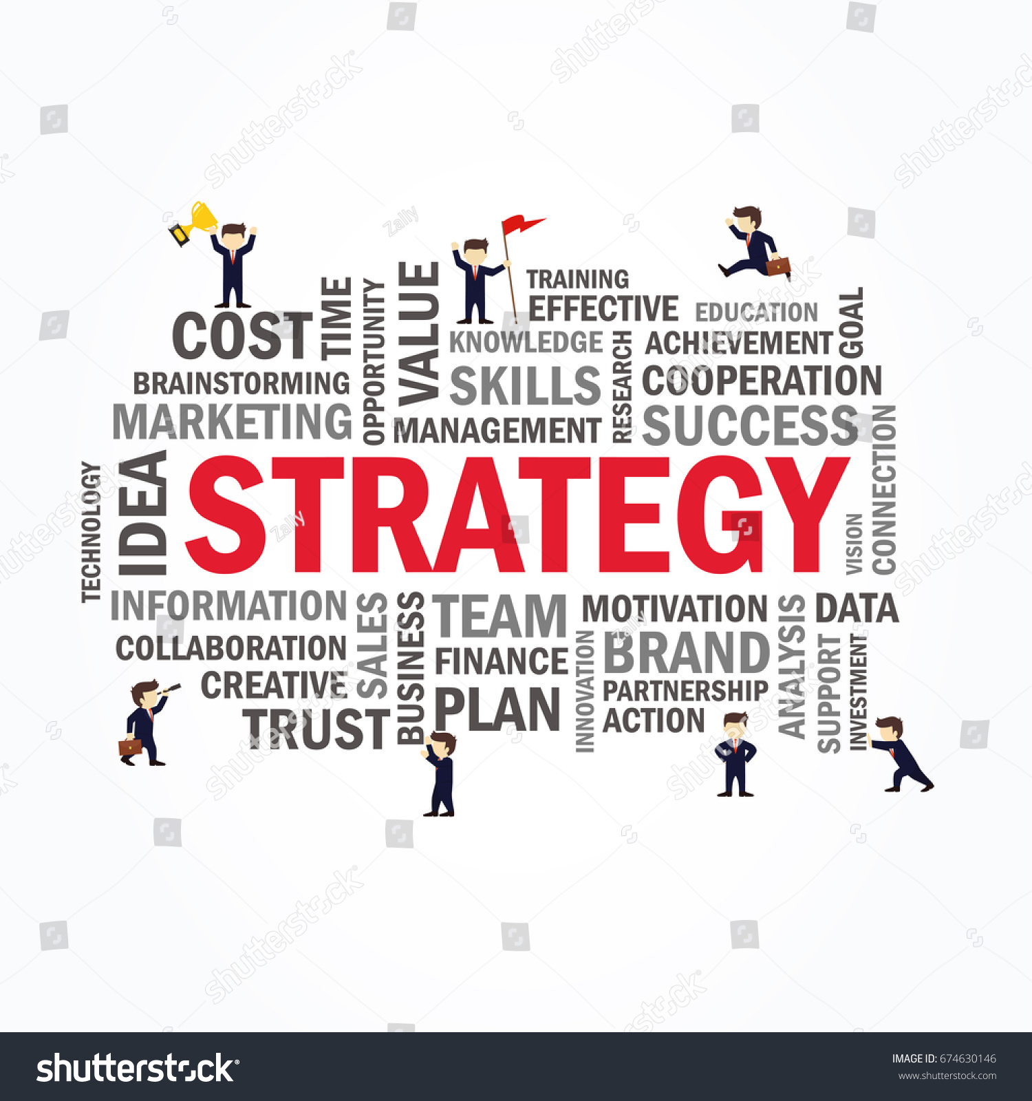 Word Cloud Strategy Concept Vector Illustration Stock Vector (Royalty ...