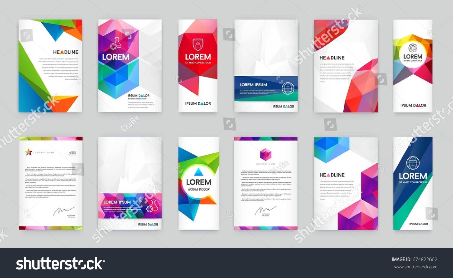 Set Visual Identity Letter Logo Elements Stock Illustration 674822602 ...