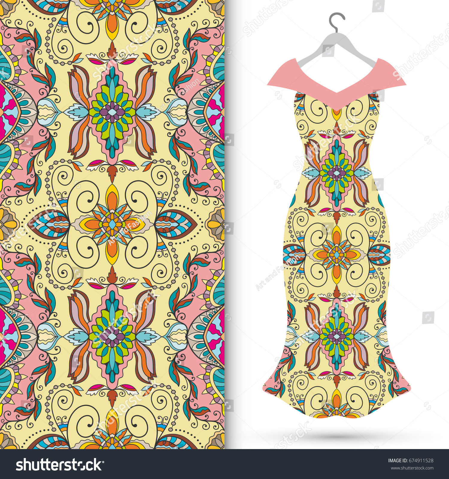 Vector Fashion Illustration Hand Drawn Vertical Stock Vector (royalty 