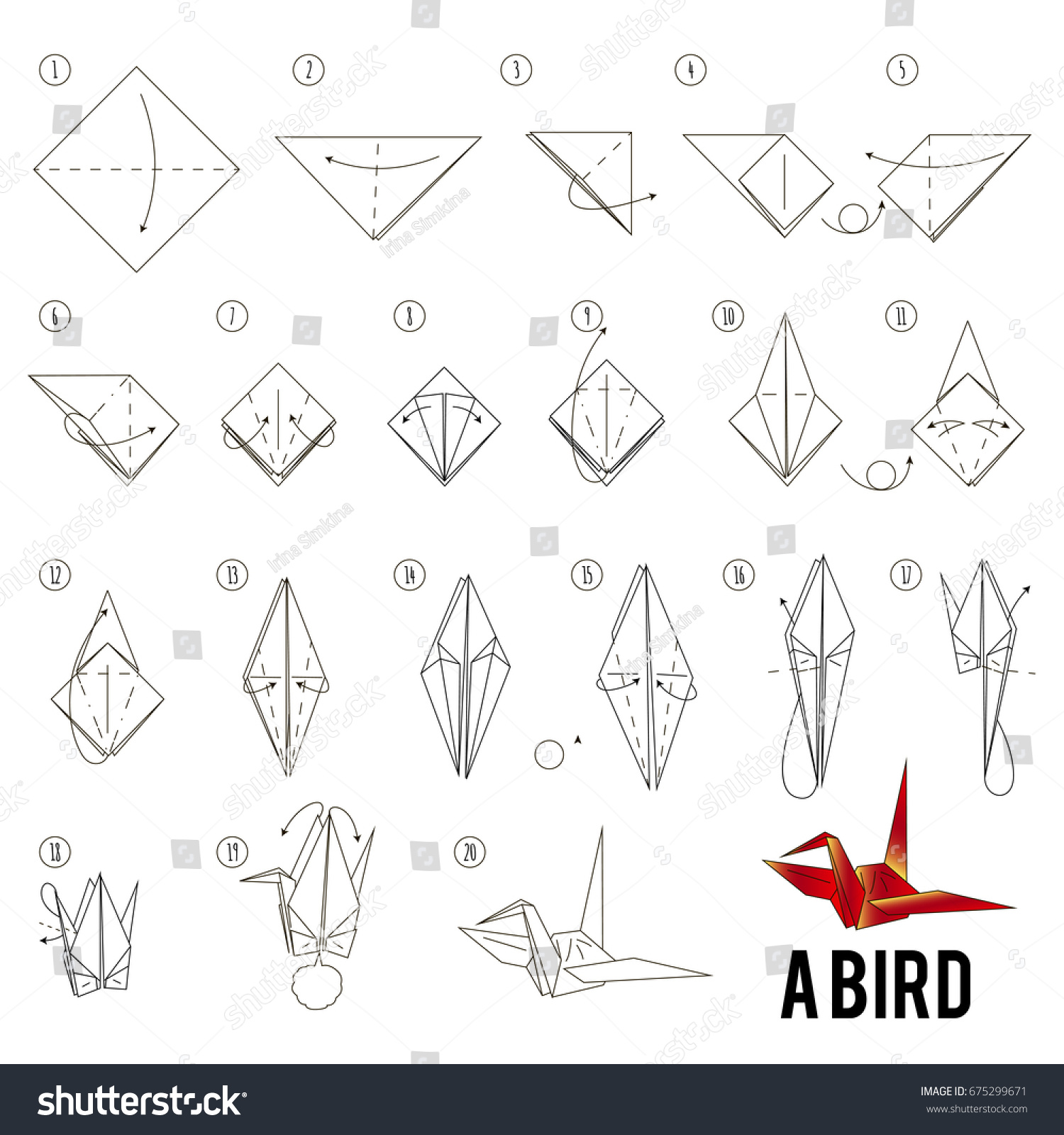 4,892 Origami cranes vector Images, Stock Photos & Vectors | Shutterstock