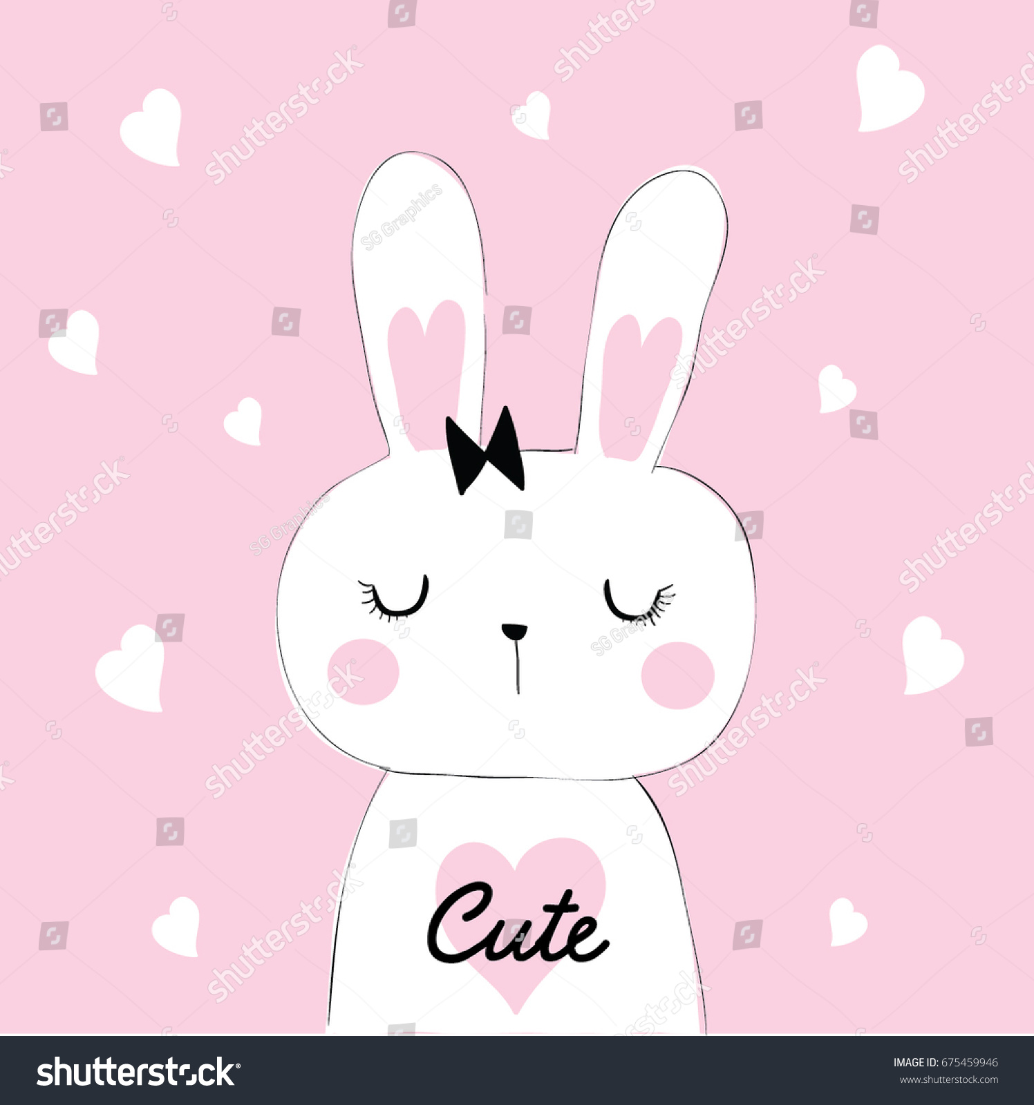 Bunn Vector Drawn Baby Fashion Stock Vector (Royalty Free) 675459946 ...