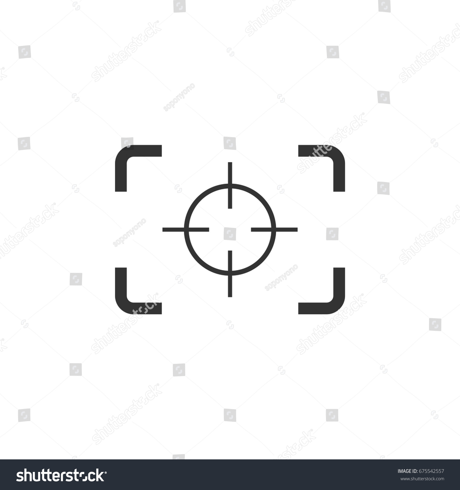 Focus Target Camera Logo Template Illustration Stock Vector (Royalty ...