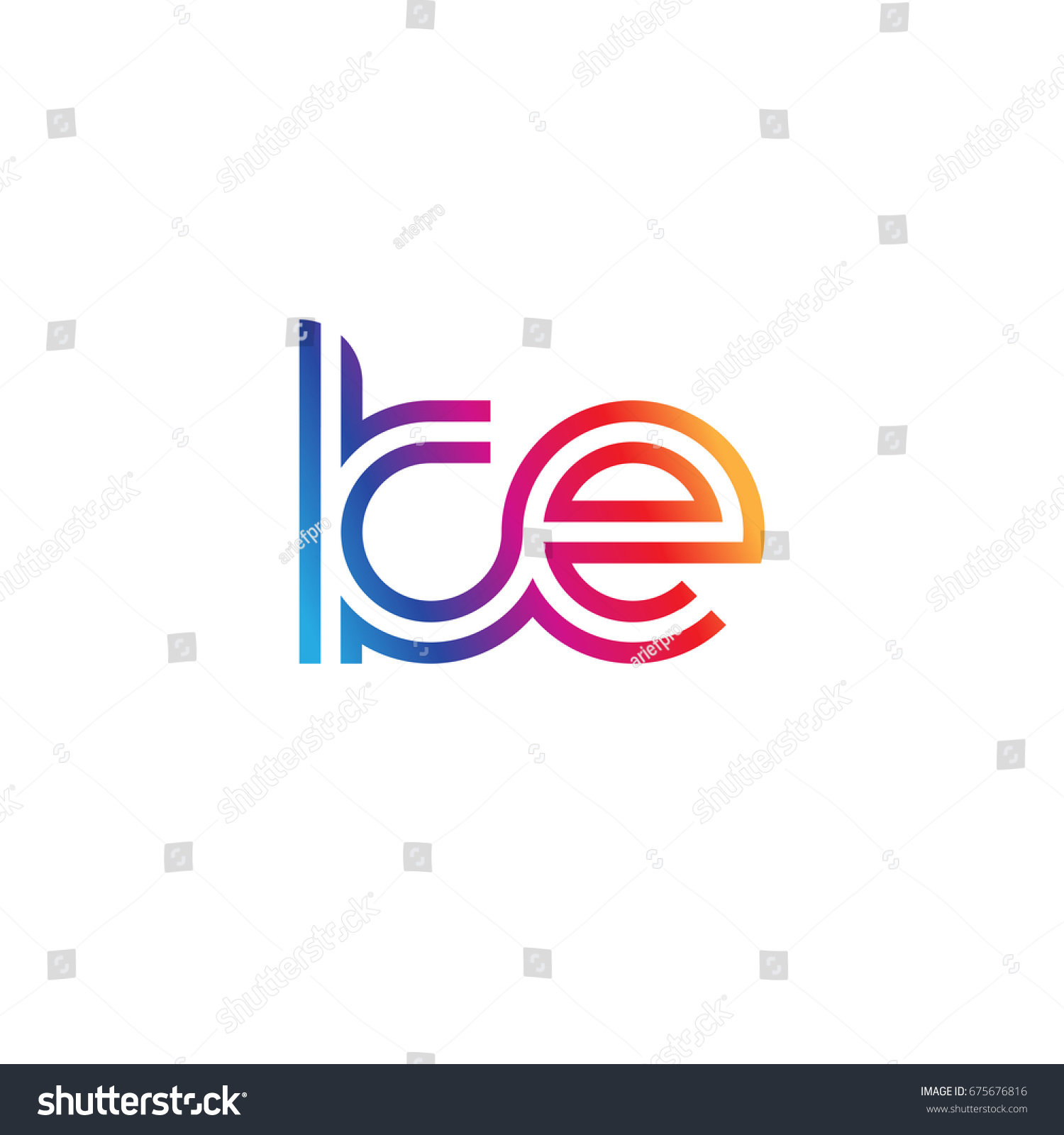 initial-lowercase-letter-ke-linked-outline-stock-vector-royalty-free