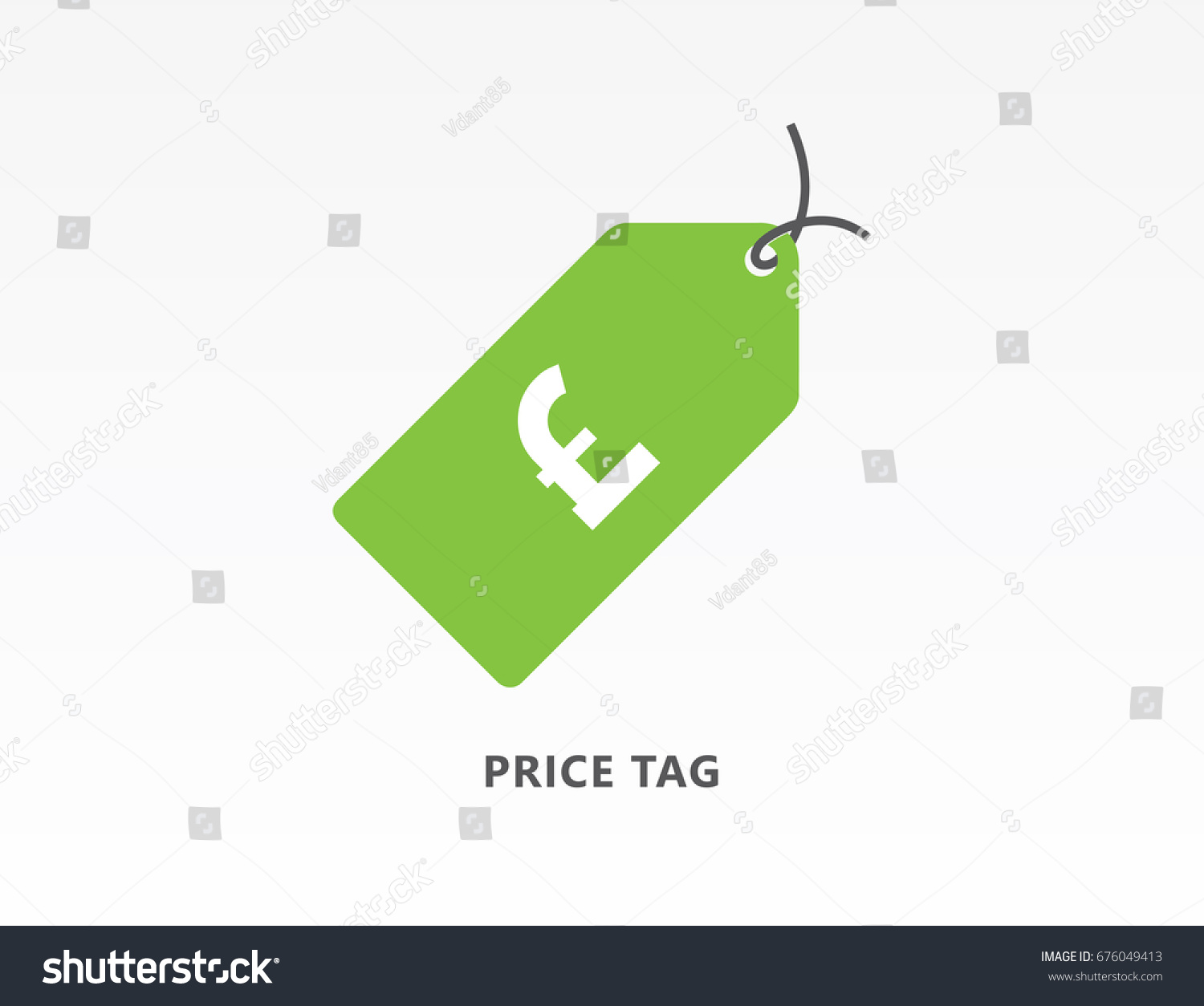 Price Tag Icon Vector Illustration Pound Stock Vector (Royalty Free ...