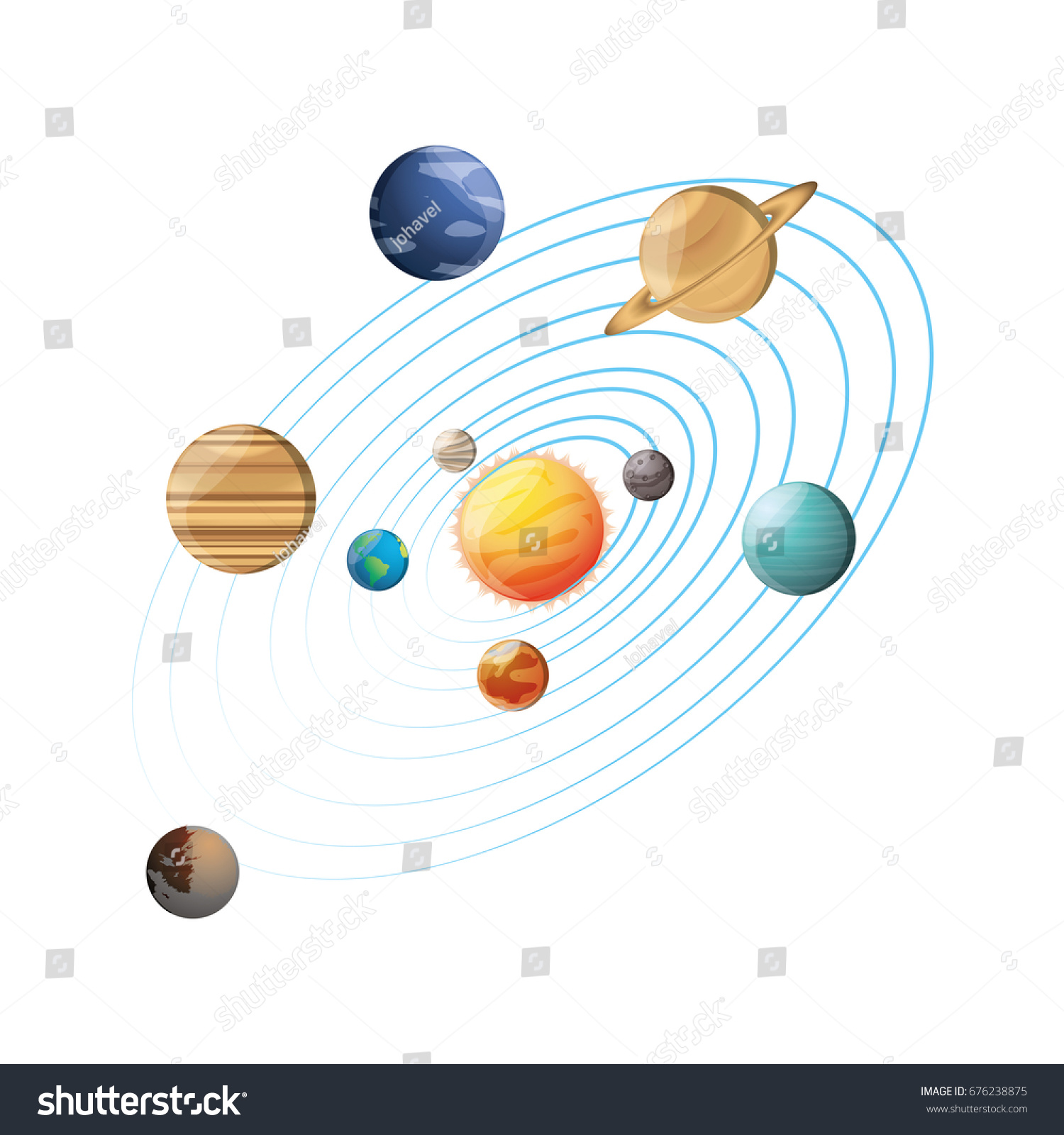 Solar System Planets Stock Vector (Royalty Free) 676238875 | Shutterstock