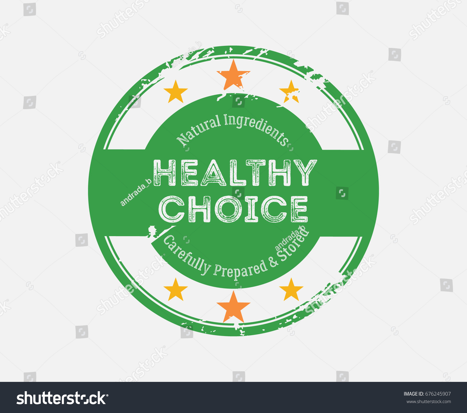 Healthy Choice Badge Sticker Label Stock Vector (Royalty Free