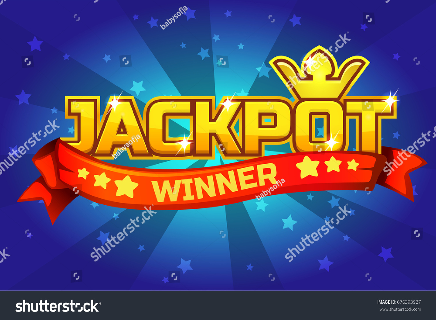 Vector Logo Text Jackpot Ui Game Stock Vector (Royalty Free) 676393927 ...