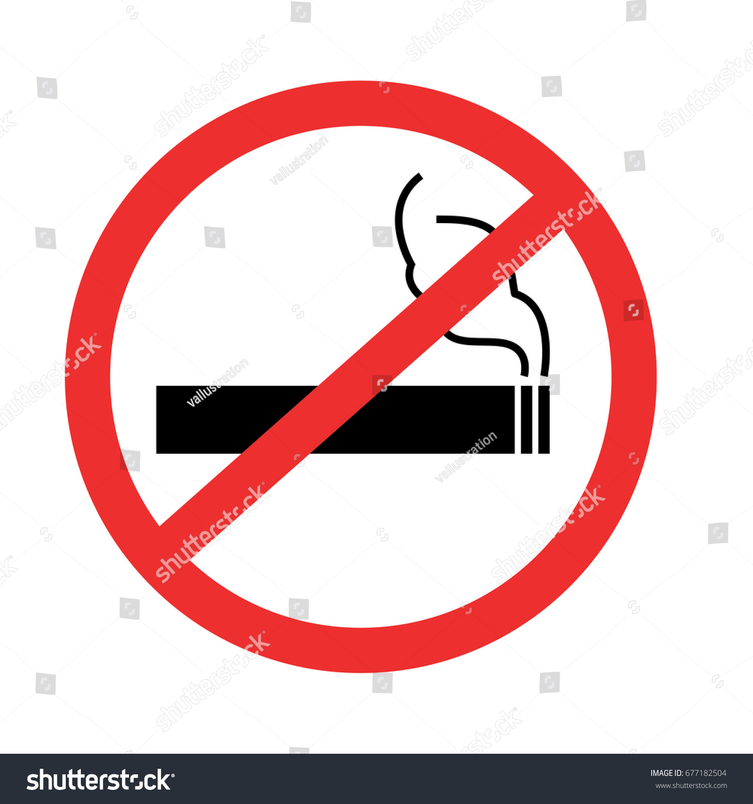 No Smoing Sign Isolated Background Stock Vector (Royalty Free ...