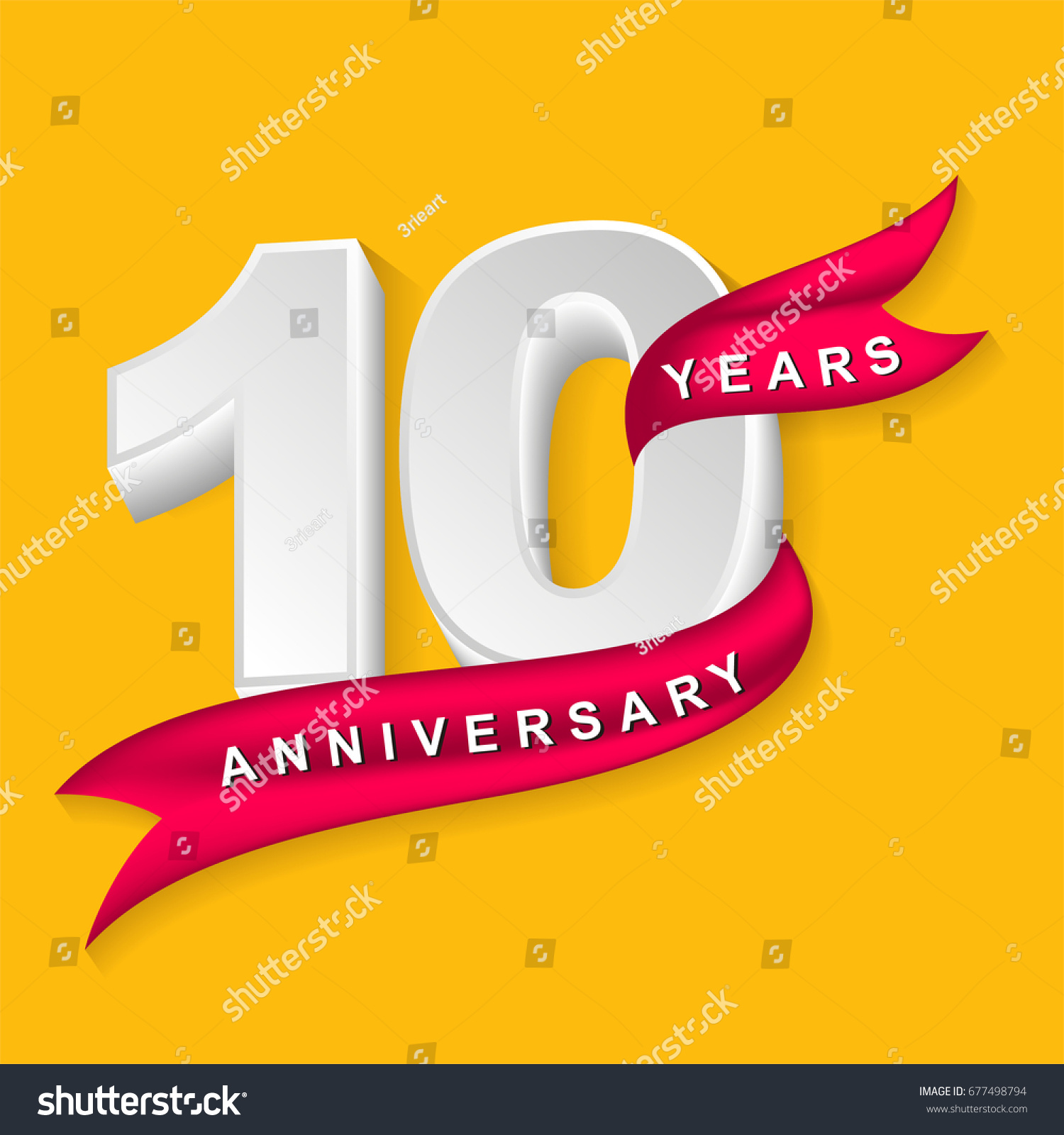 Twenty Years Anniversary Emblem Design Template Stock Vector (Royalty ...