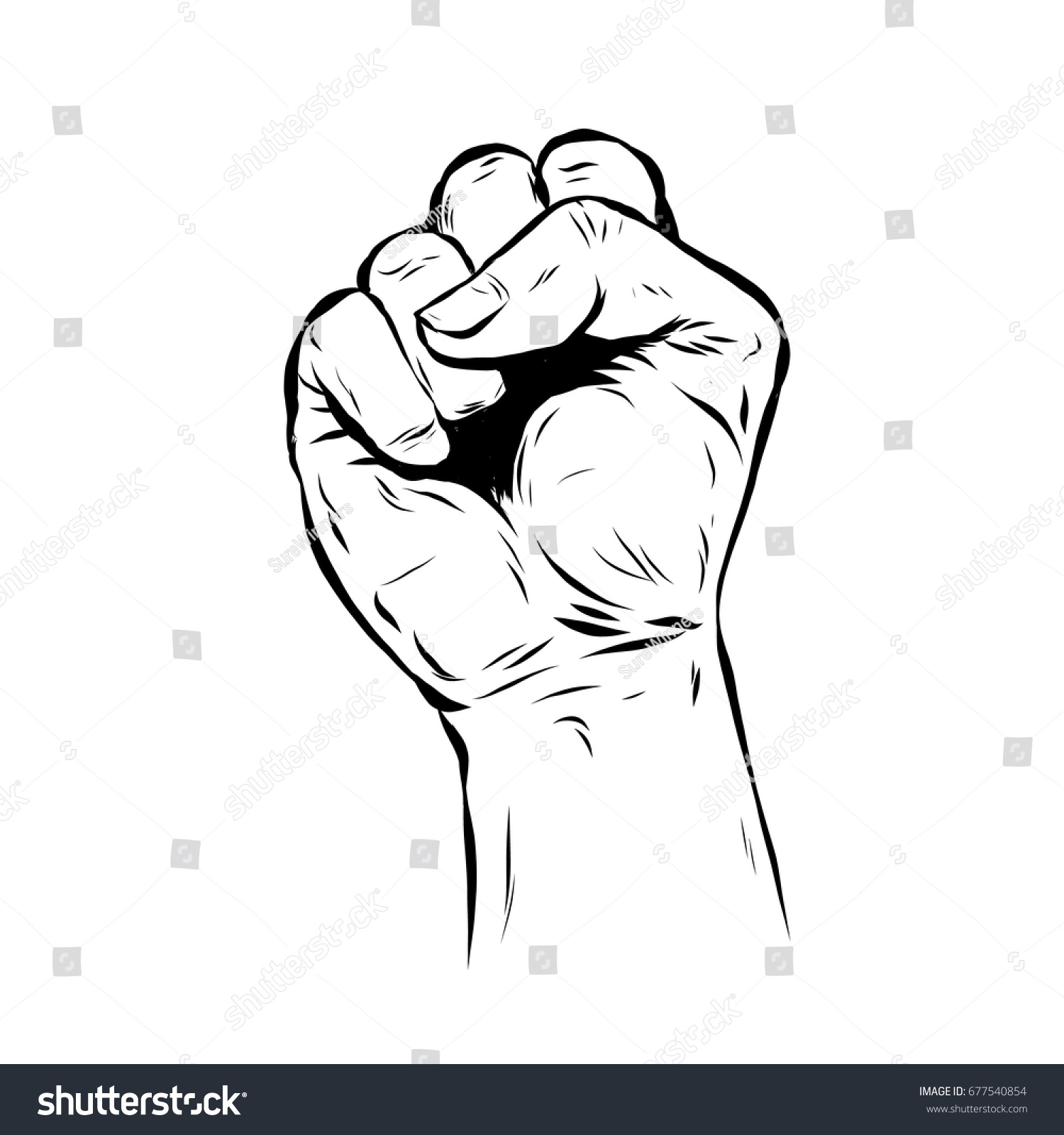 Hand Fist Vector Stock Vector (Royalty Free) 677540854 | Shutterstock