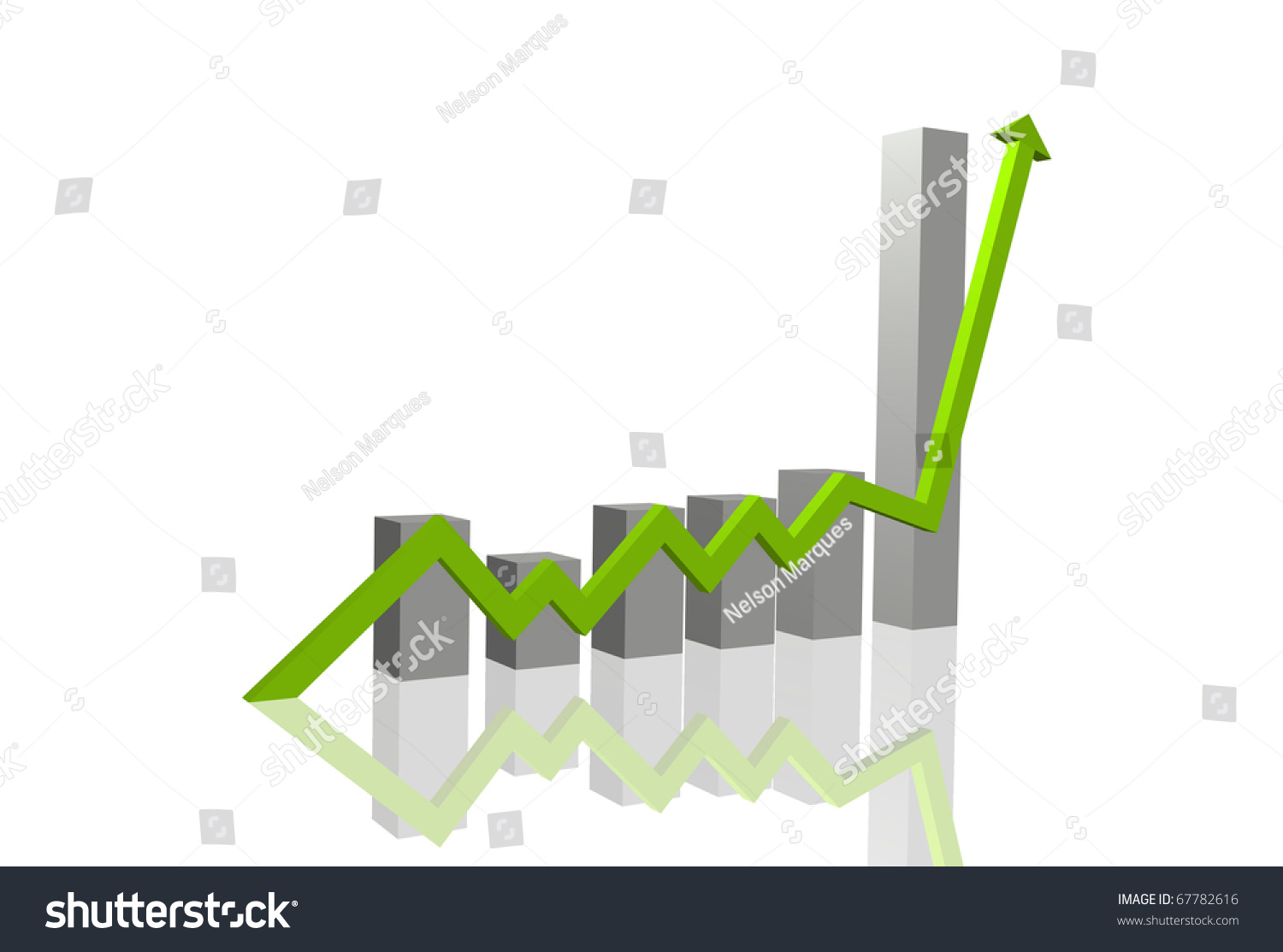 Image 3d Chart Soaring Bar Graph Stock Illustration 67782616 | Shutterstock