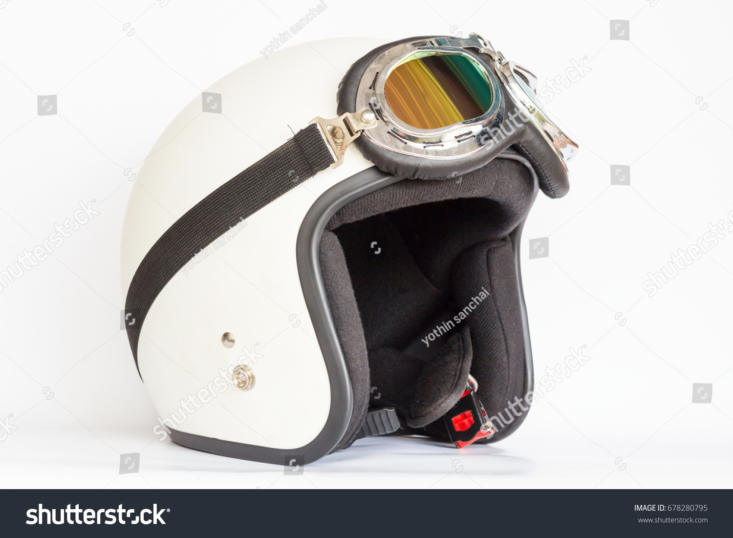 vintage motorcycle helmet goggles