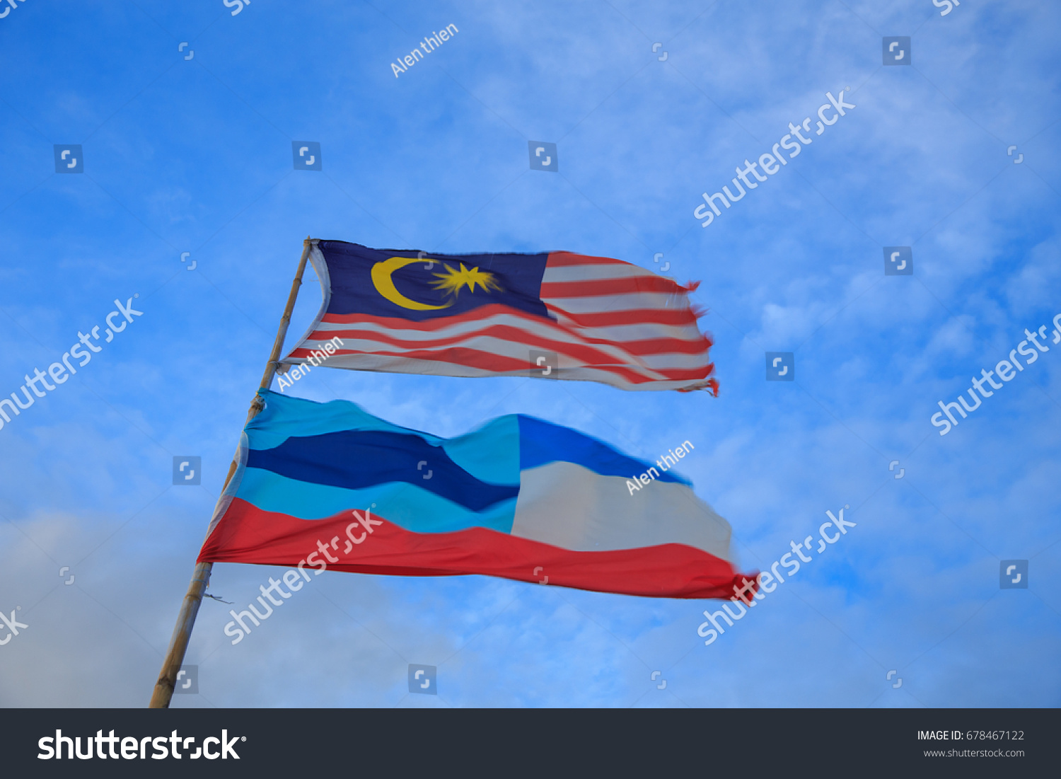 Malaysia Sabah Flag Wind Stock Photo 678467122 | Shutterstock