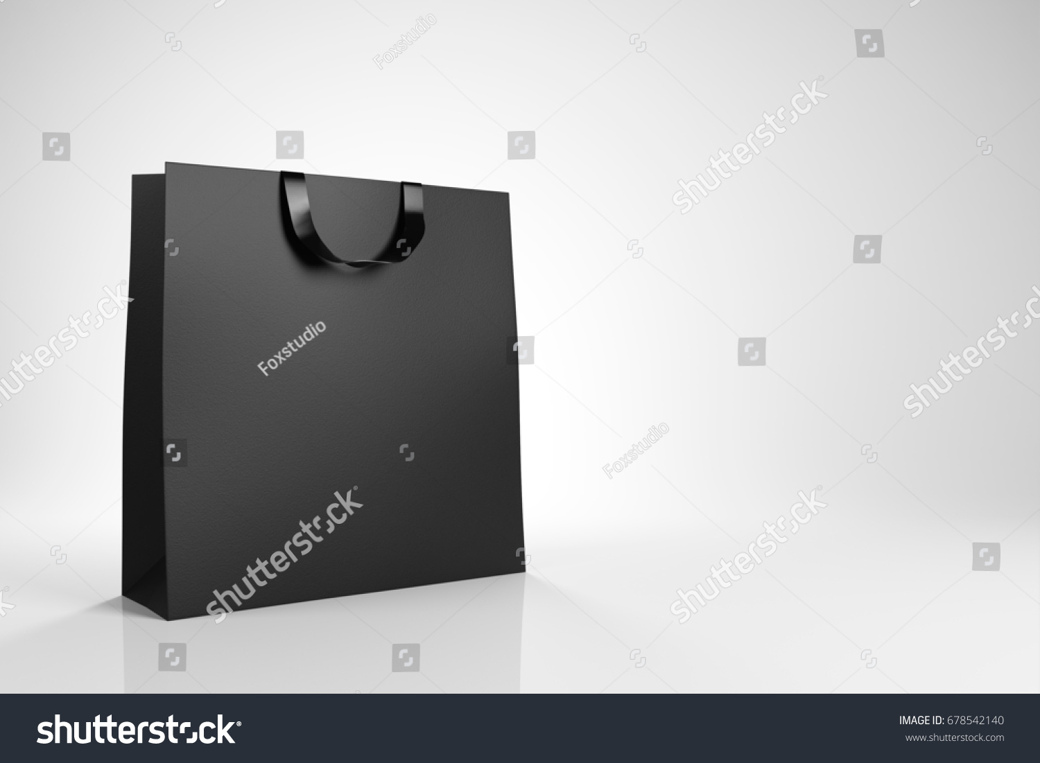 Black Shopping Bag On White Background Stock Illustration 678542140 ...