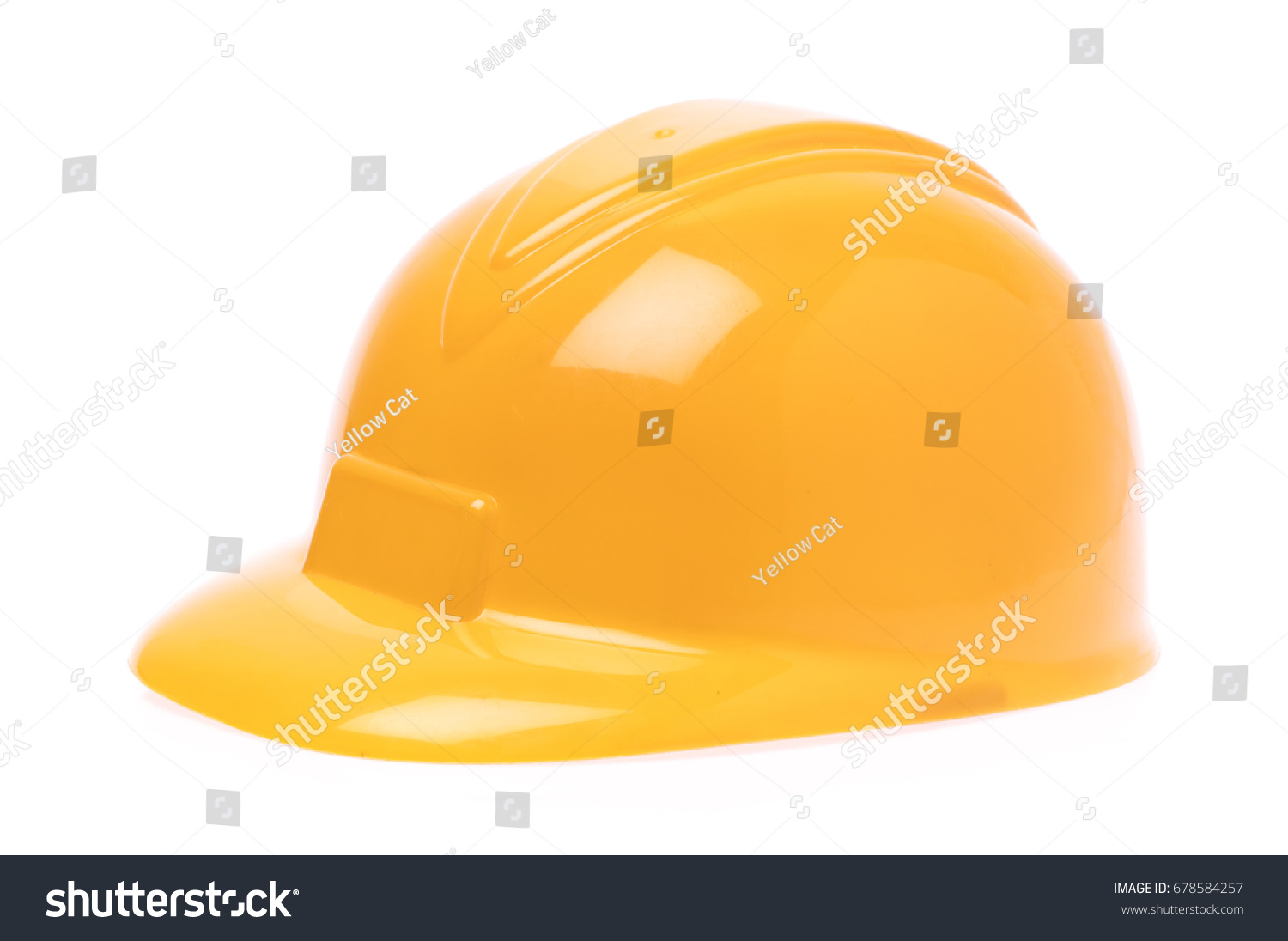 Safety Hat Isolated On White Background Stock Photo 678584257 