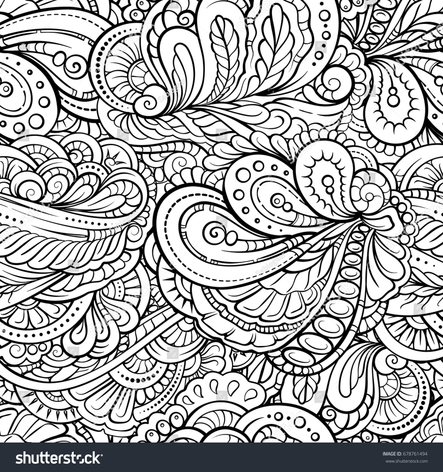 Vector Abstract Black White Seamless Pattern Stock Vector (Royalty Free ...