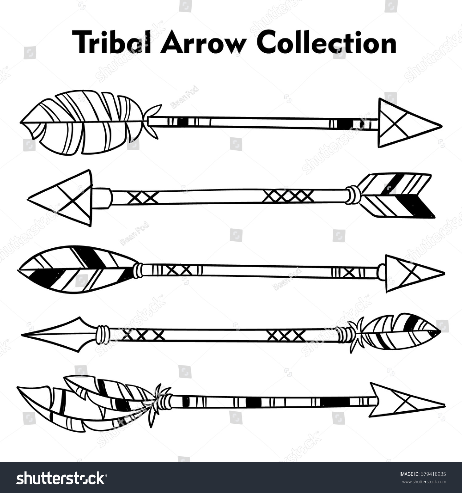 Индейская стрела эскиз
