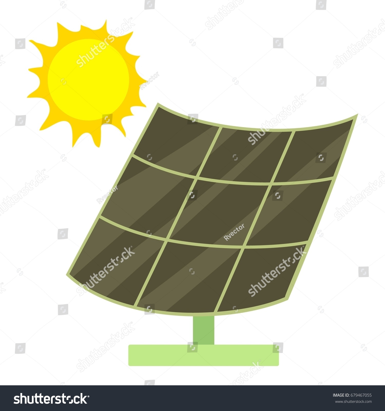 Solar Battery Icon Cartoon Illustration Solar Stock Vector (Royalty ...