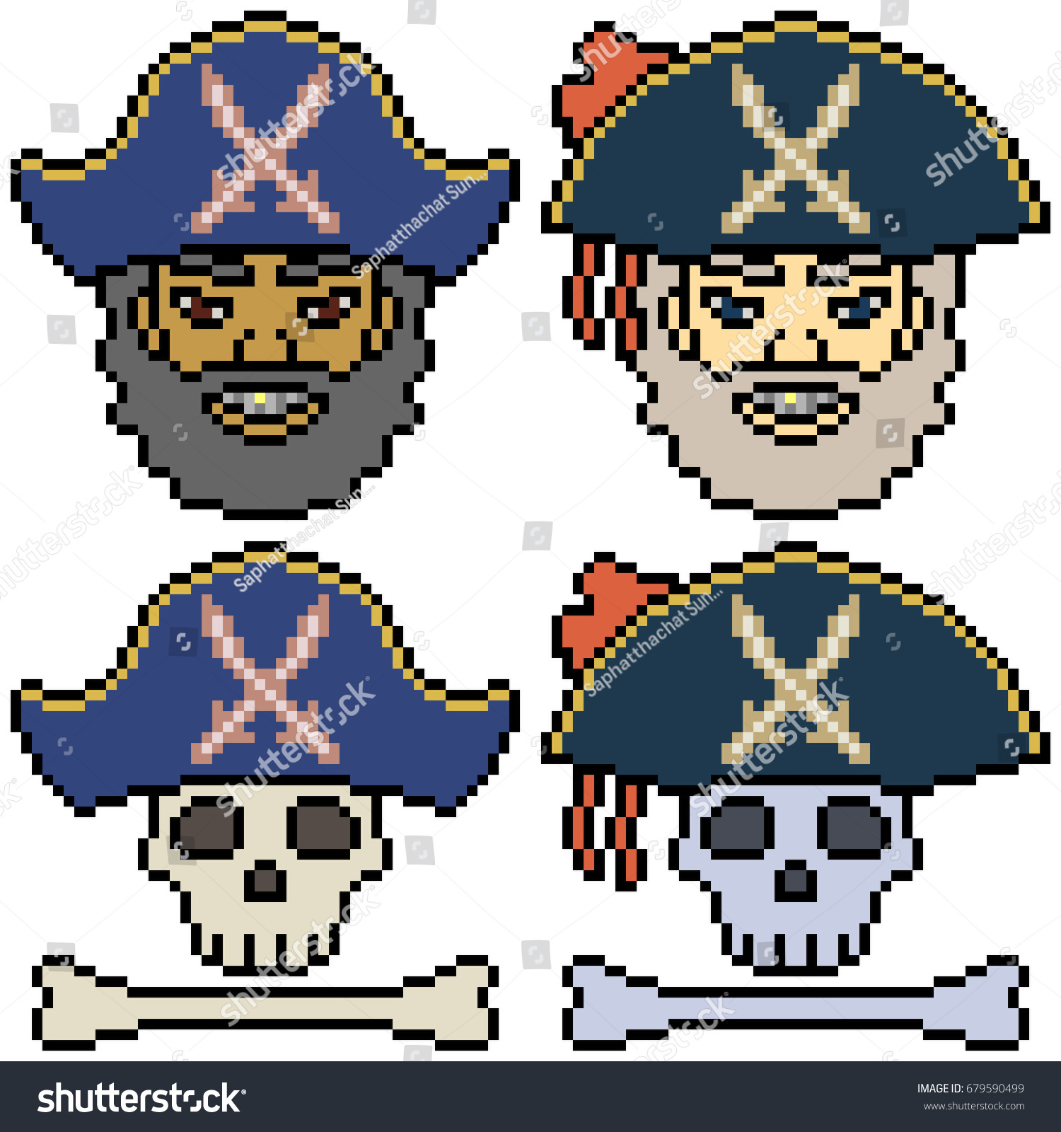 Пиксельная Пиратская шляпа