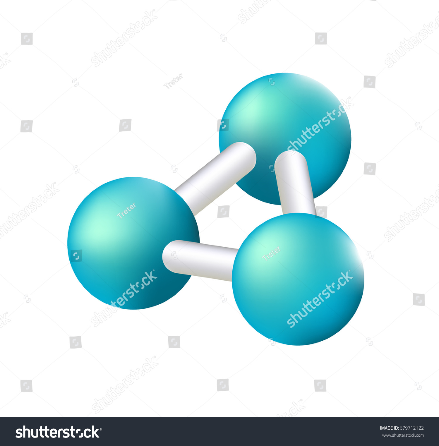 Cute Molecule Icon On White Background Stock Vector (Royalty Free ...