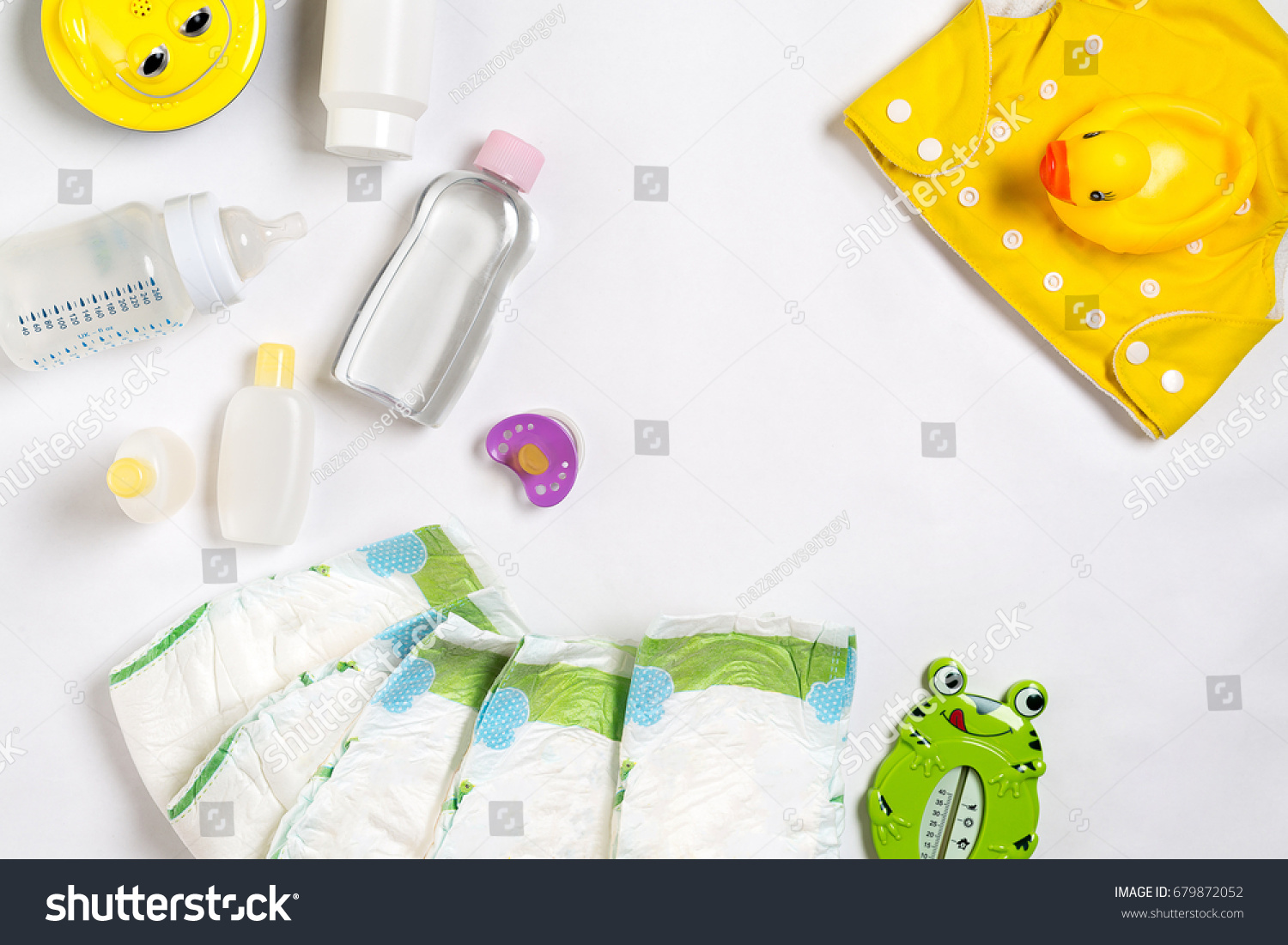 Babies Goods Diaper Baby Powder Cream Stock Photo 679872052 | Shutterstock