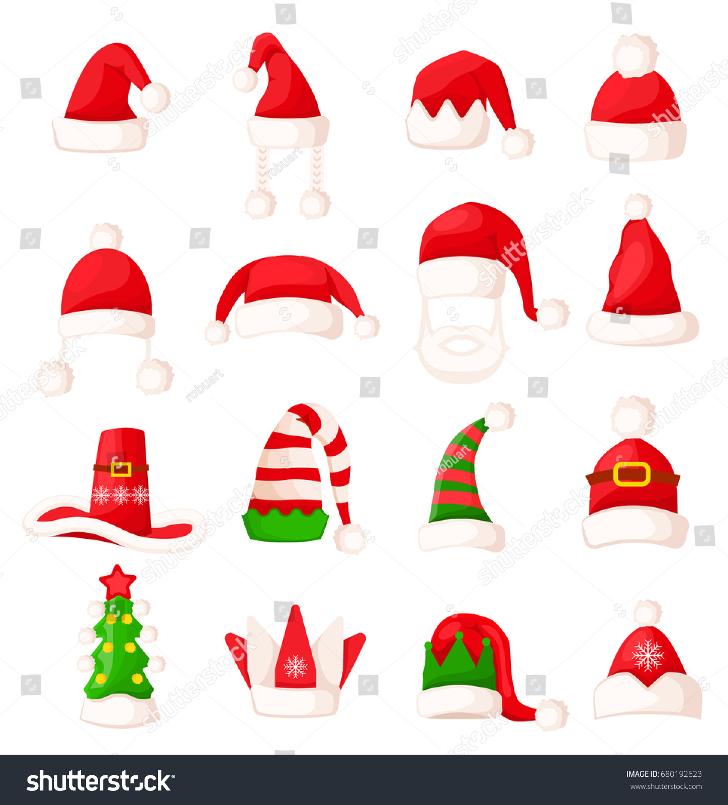 different christmas hats