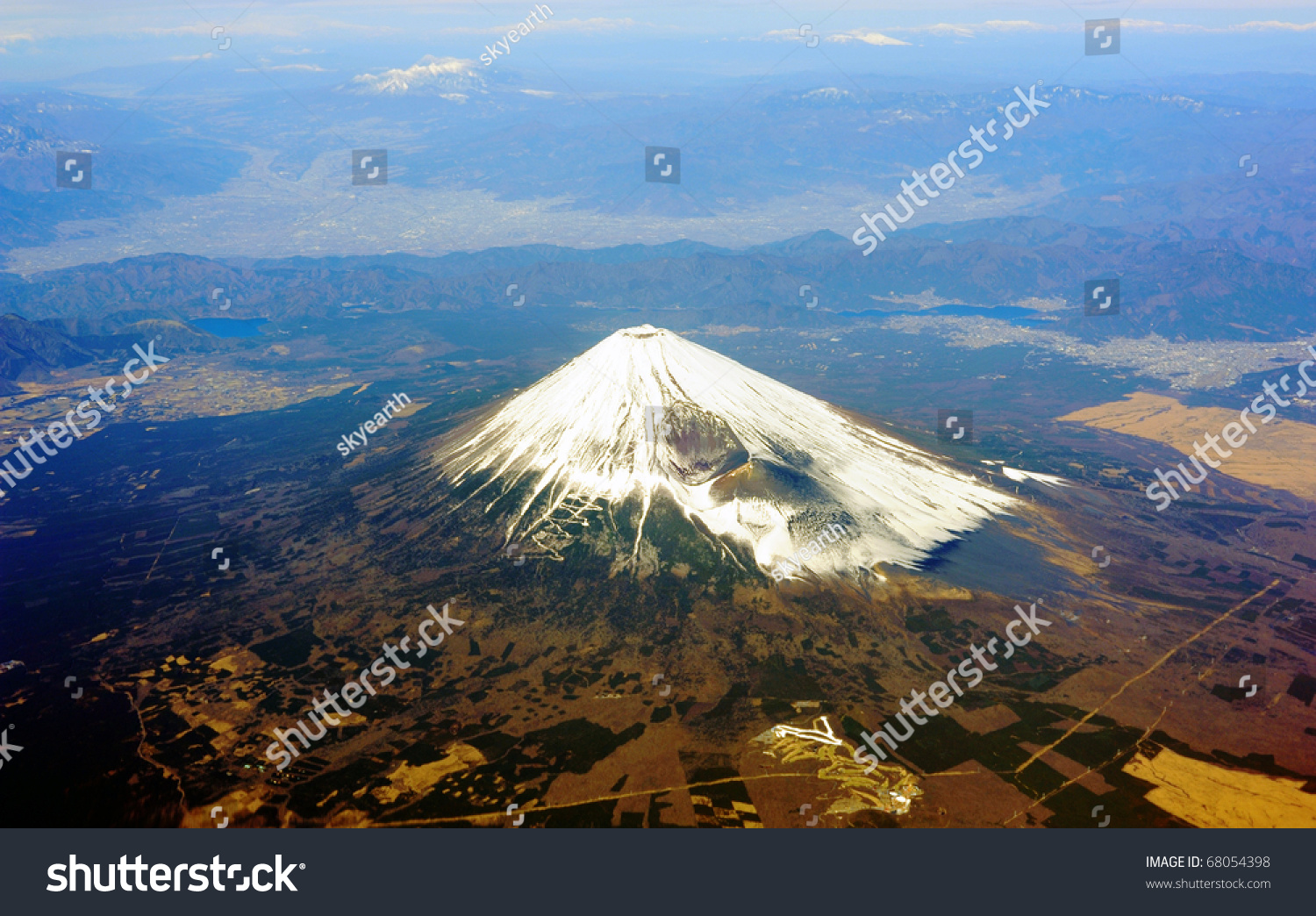 Mt Fuji Bird Eye View Stock Photo 68054398 | Shutterstock