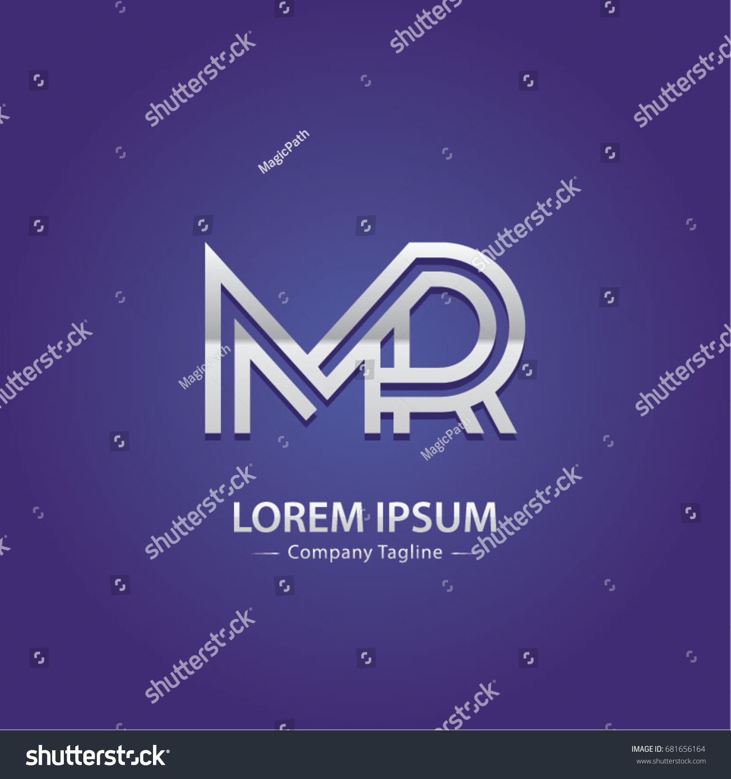 Abstract Logo Design Combinations Initial Letter Stock Vector (Royalty ...