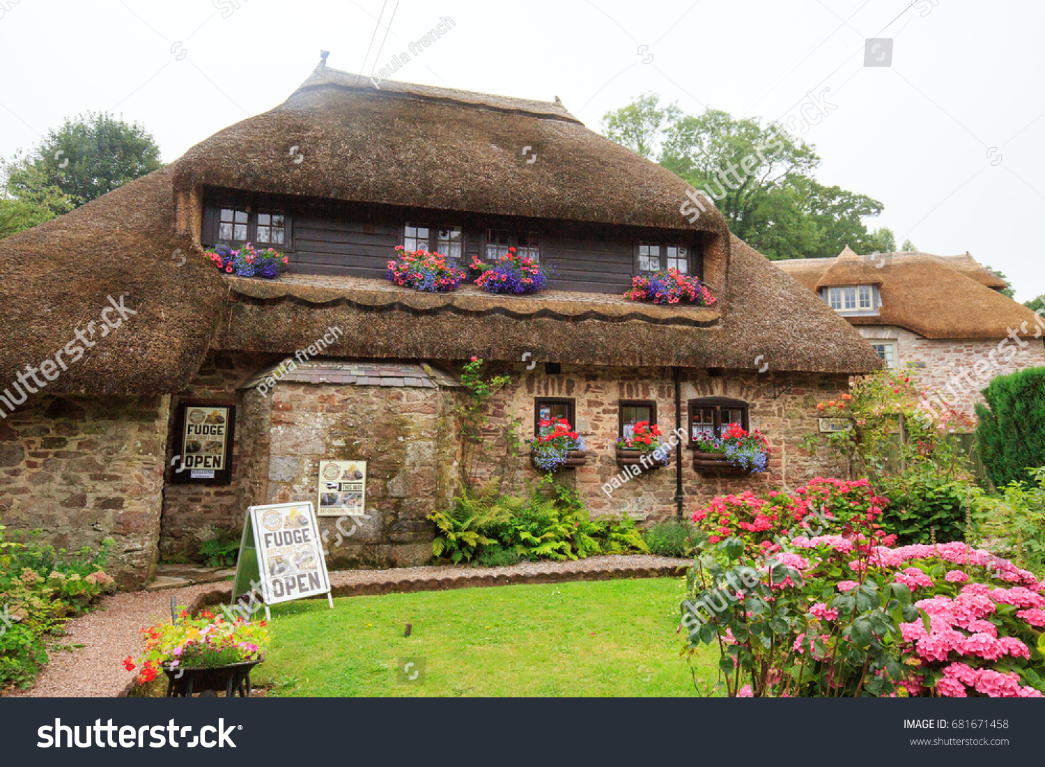 Picturesque Gift Shop Cockington Village Traditional Stock Photo 