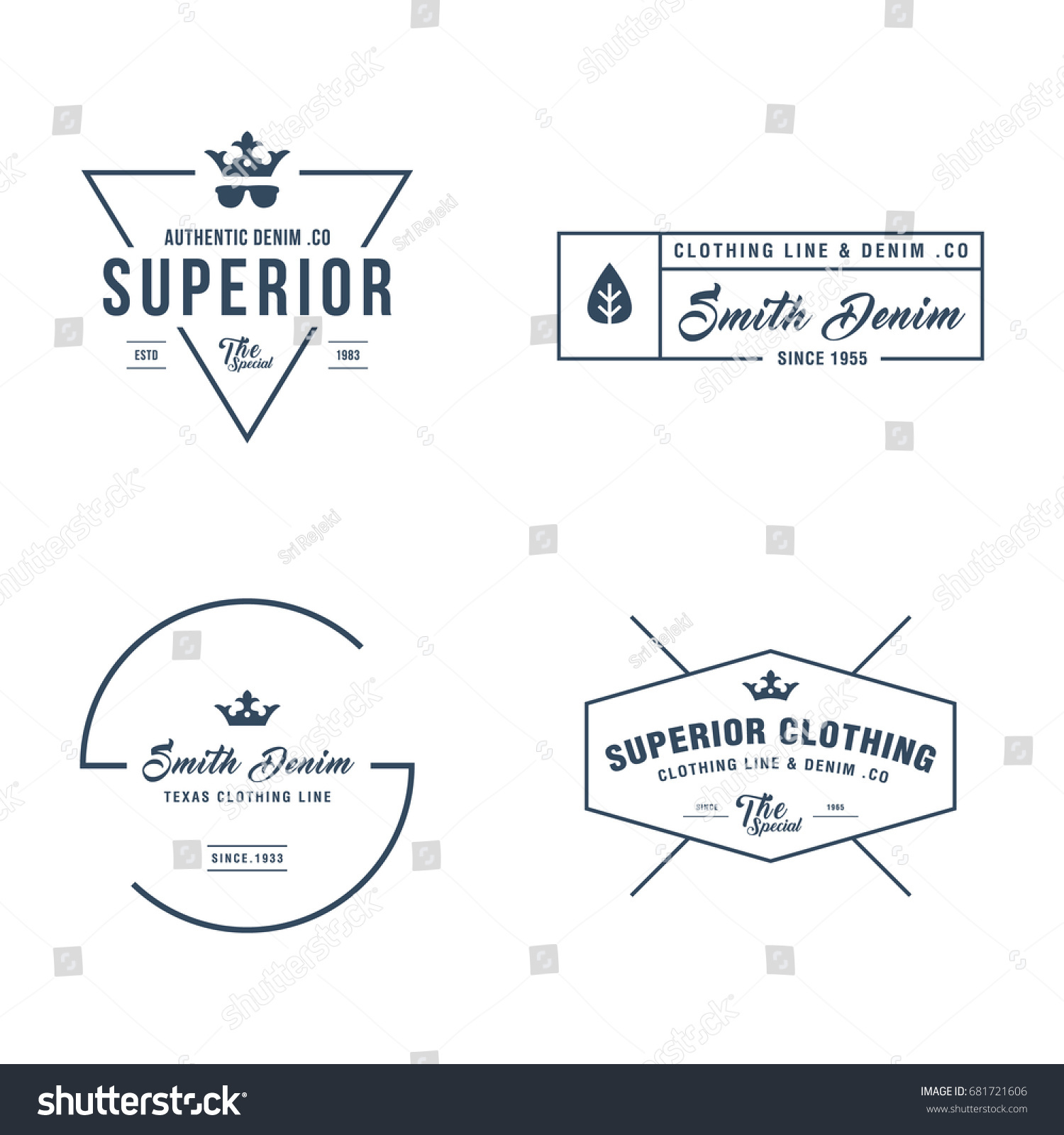 Vintage Denim Jeans Frame Label Classical Stock Vector (Royalty Free ...