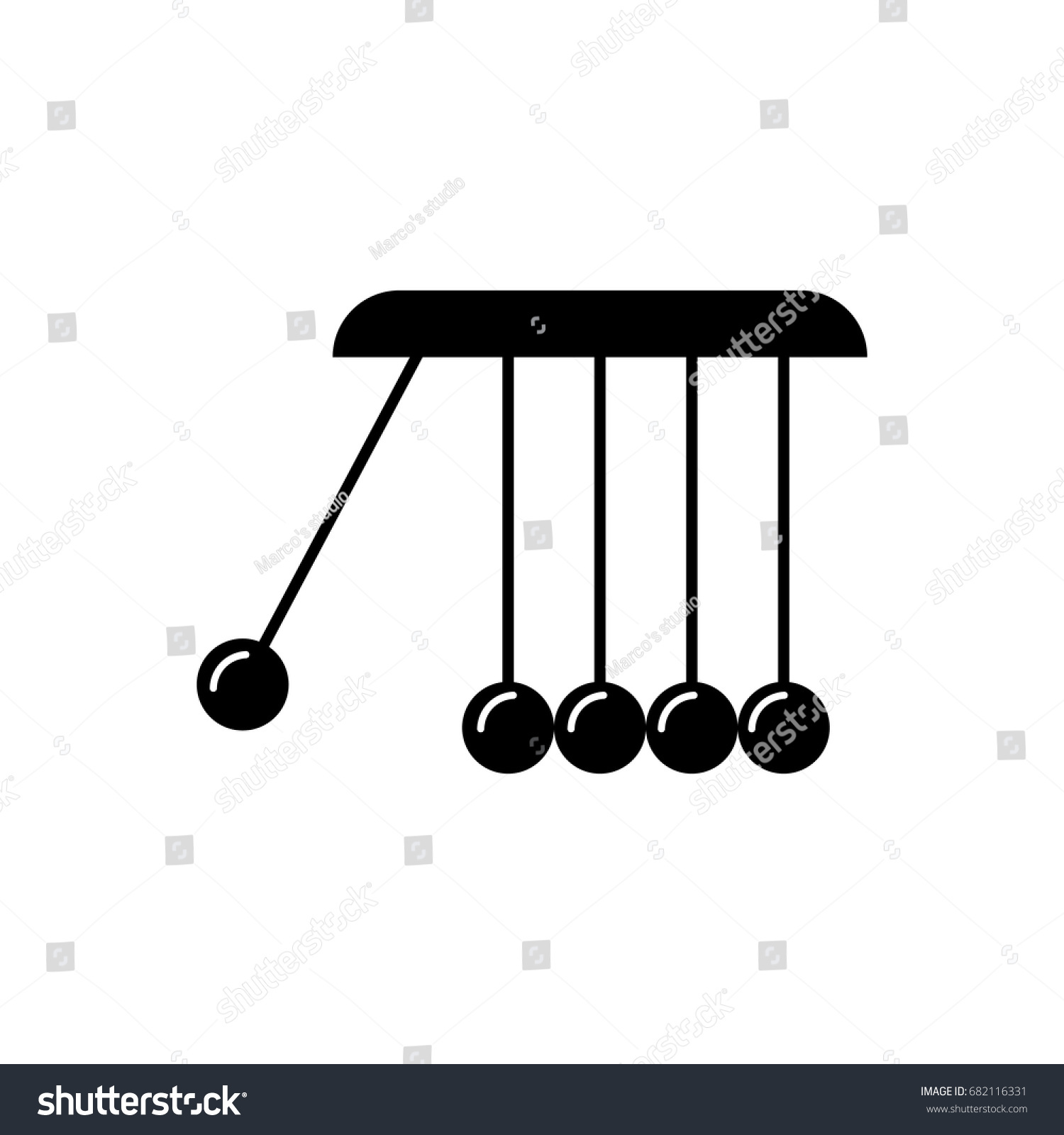 Newtons Cradle Icon Stock Vector Royalty Free 682116331 Shutterstock 7928