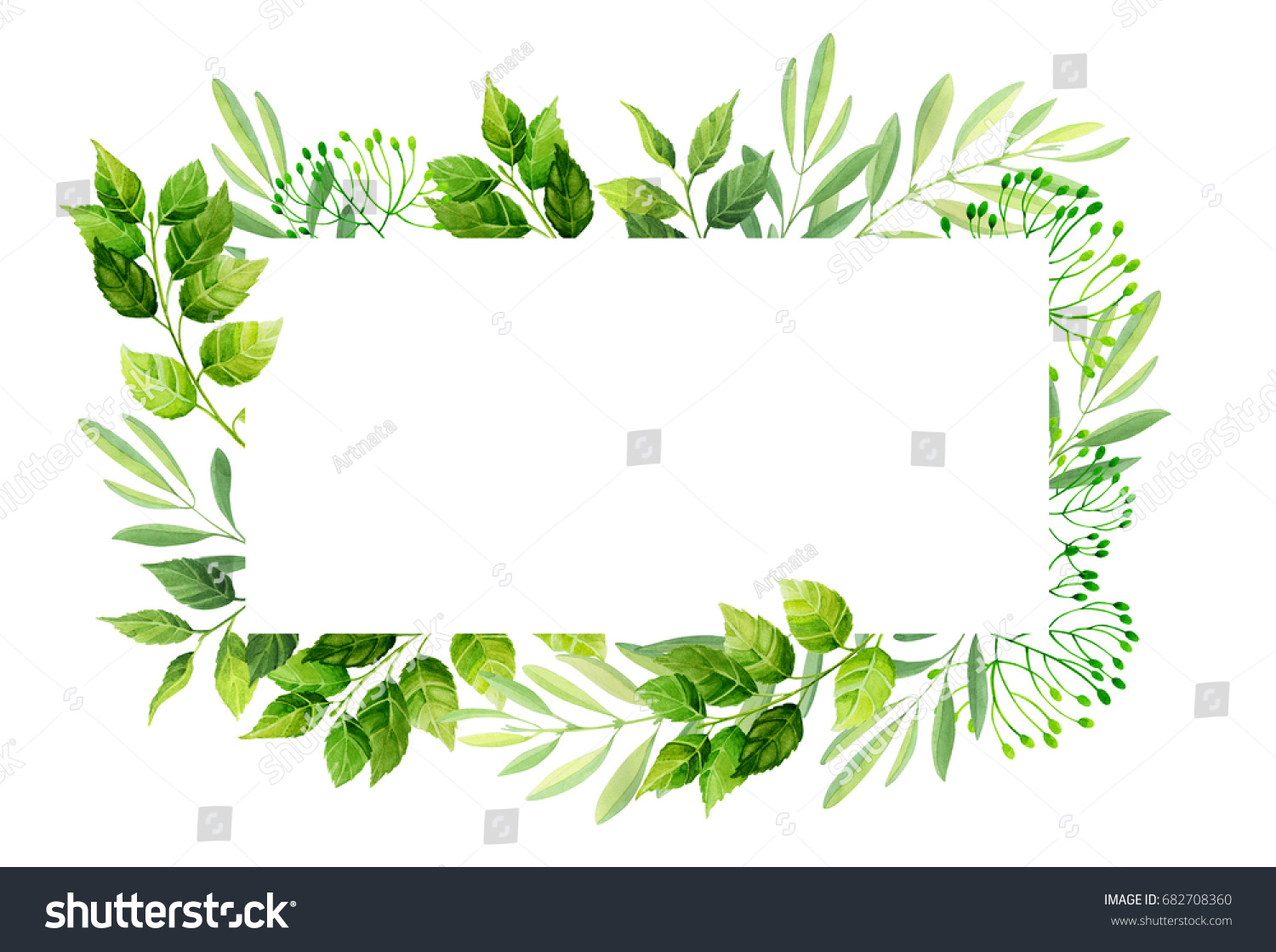 Рамка листья