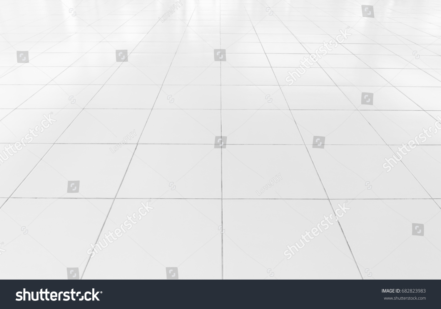 White Tile Floor Clean Symmetry Grid Stock Photo 682823983 | Shutterstock