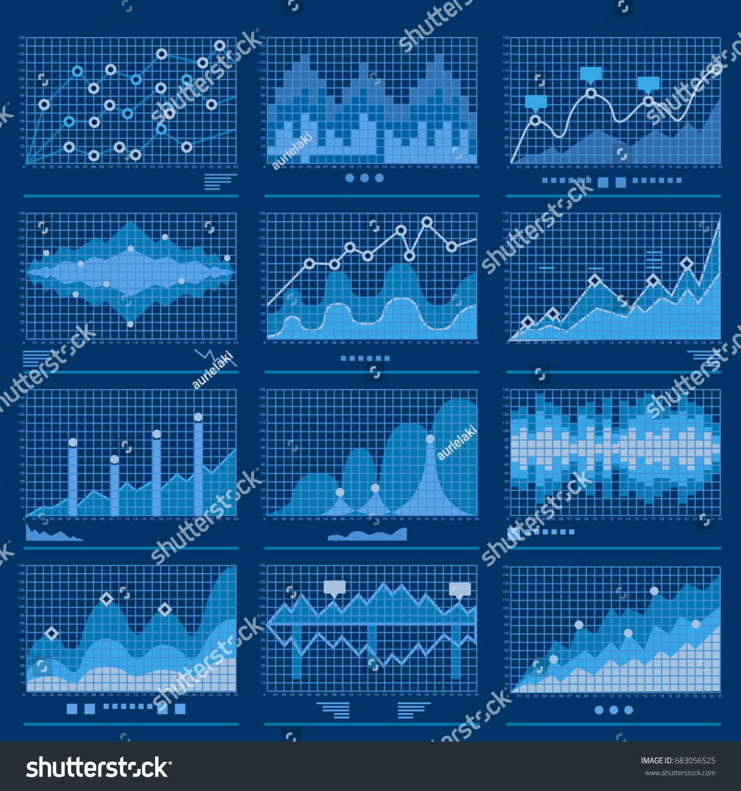 Big Data Data Analytics Blue Background Stock Vector (Royalty Free ...