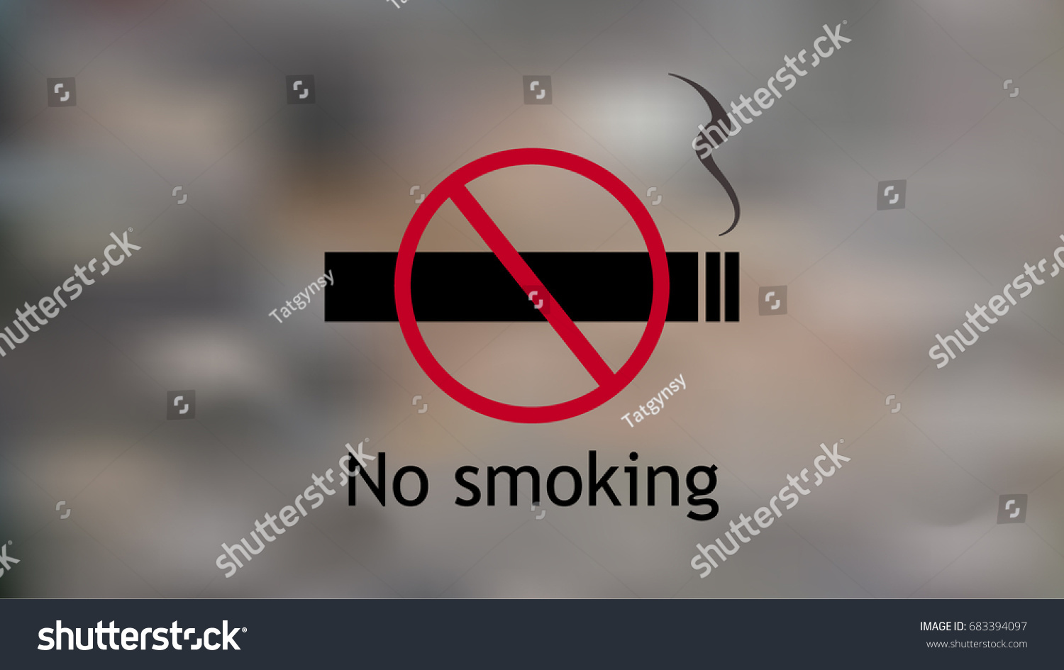 No Smoking Poster No Cigarette Sign Stock Vector (Royalty Free ...