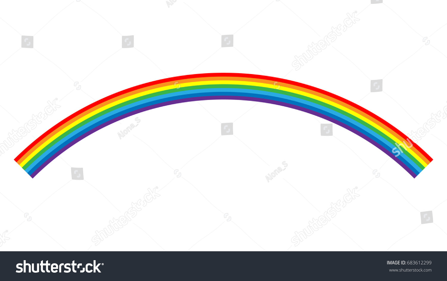 Rainbow Icon Shape Arch Cartoon Isolated Stock Vector (Royalty Free ...